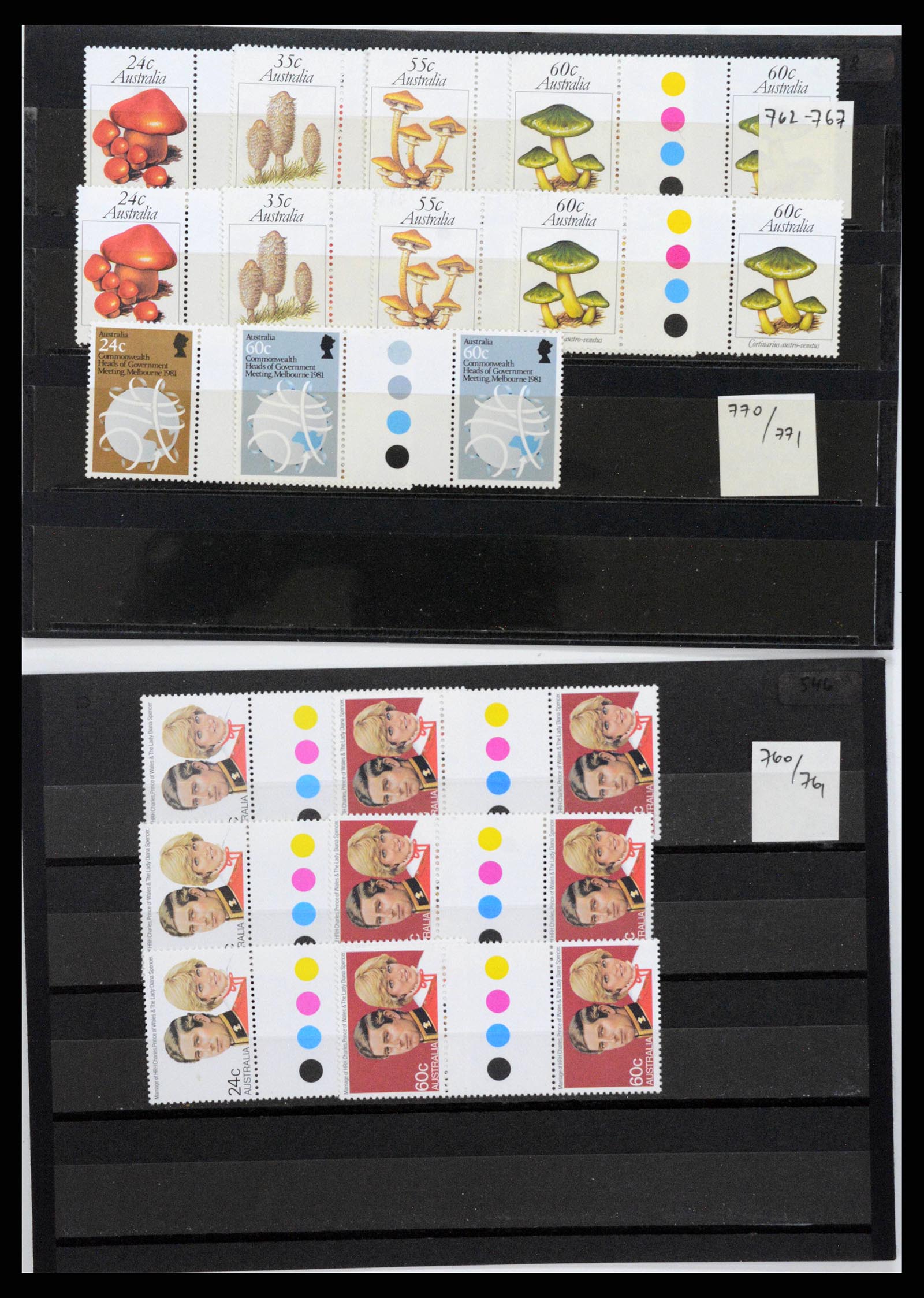 37670 0033 - Postzegelverzameling 37670 Australië gutterpairs 1968-2006.