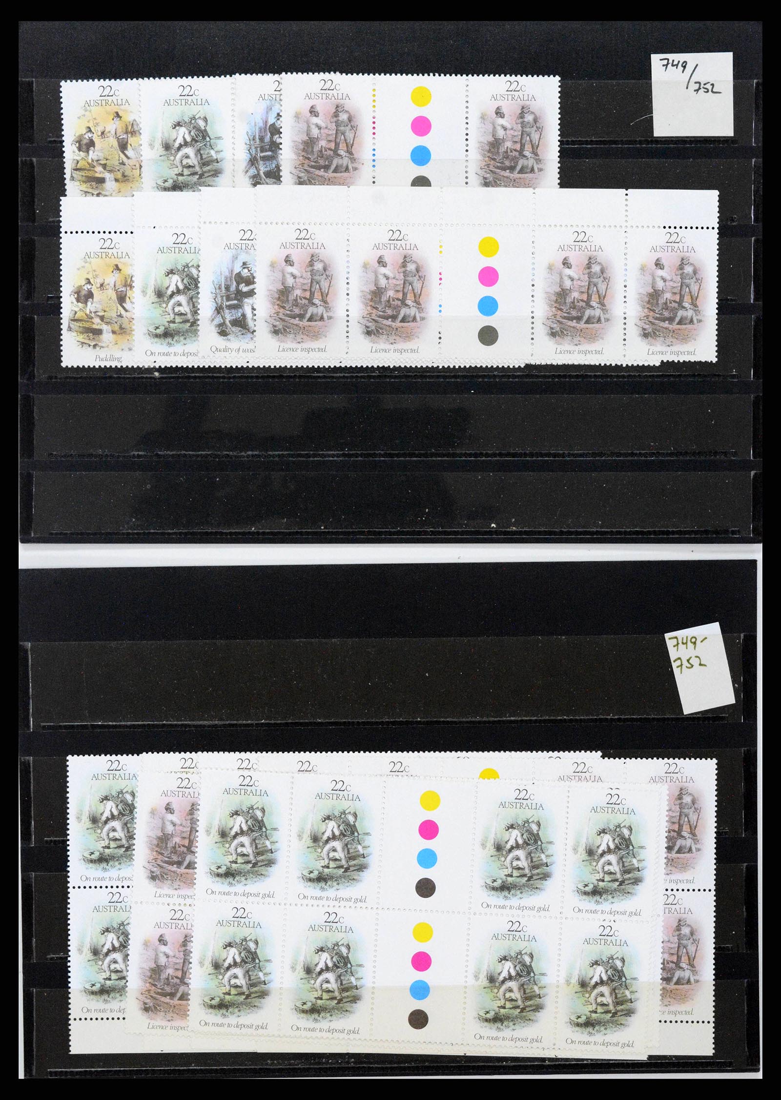 37670 0034 - Postzegelverzameling 37670 Australië gutterpairs 1968-2006.