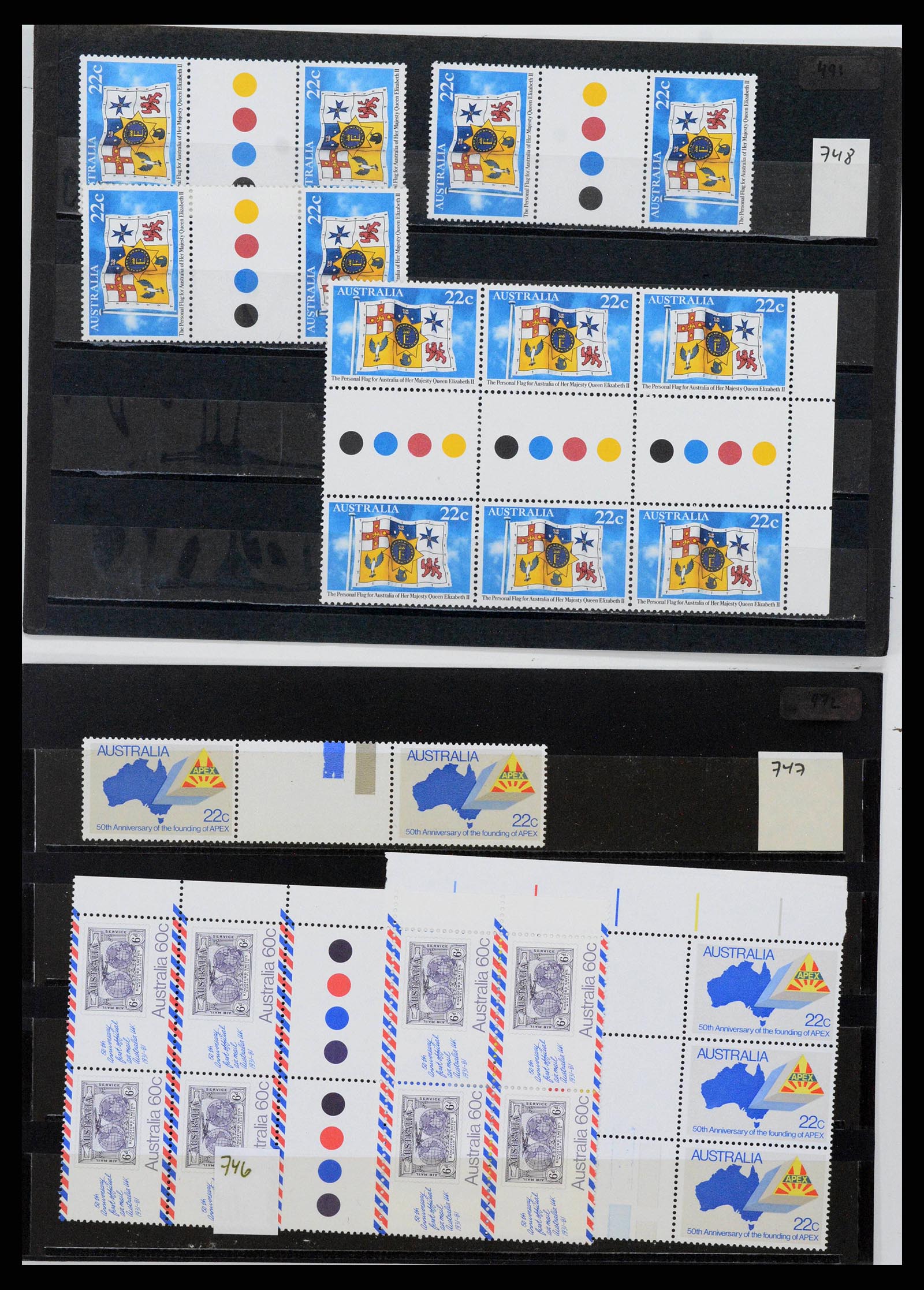 37670 0035 - Postzegelverzameling 37670 Australië gutterpairs 1968-2006.