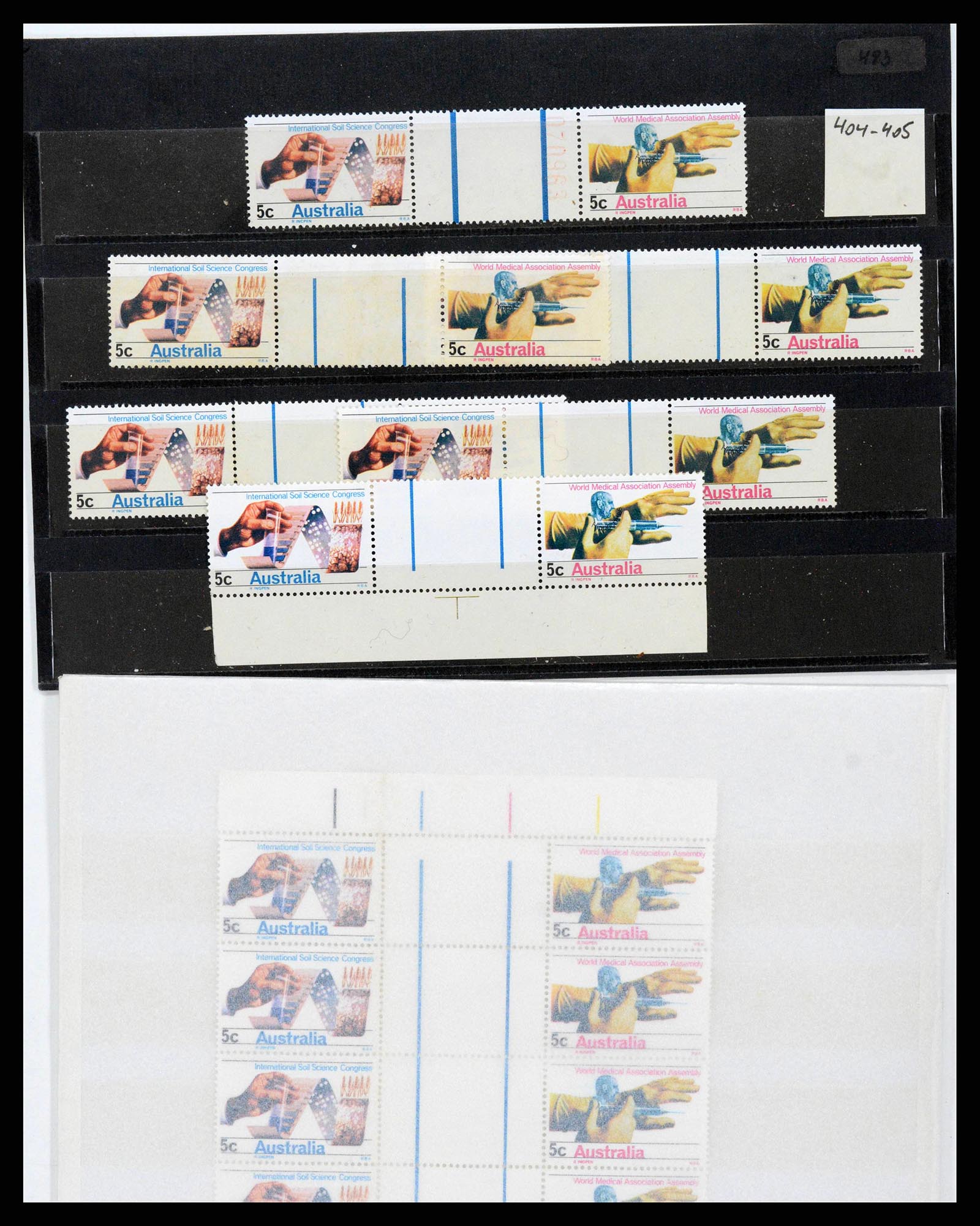 37670 0040 - Stamp collection 37670 Australia gutterpairs 1968-2006.