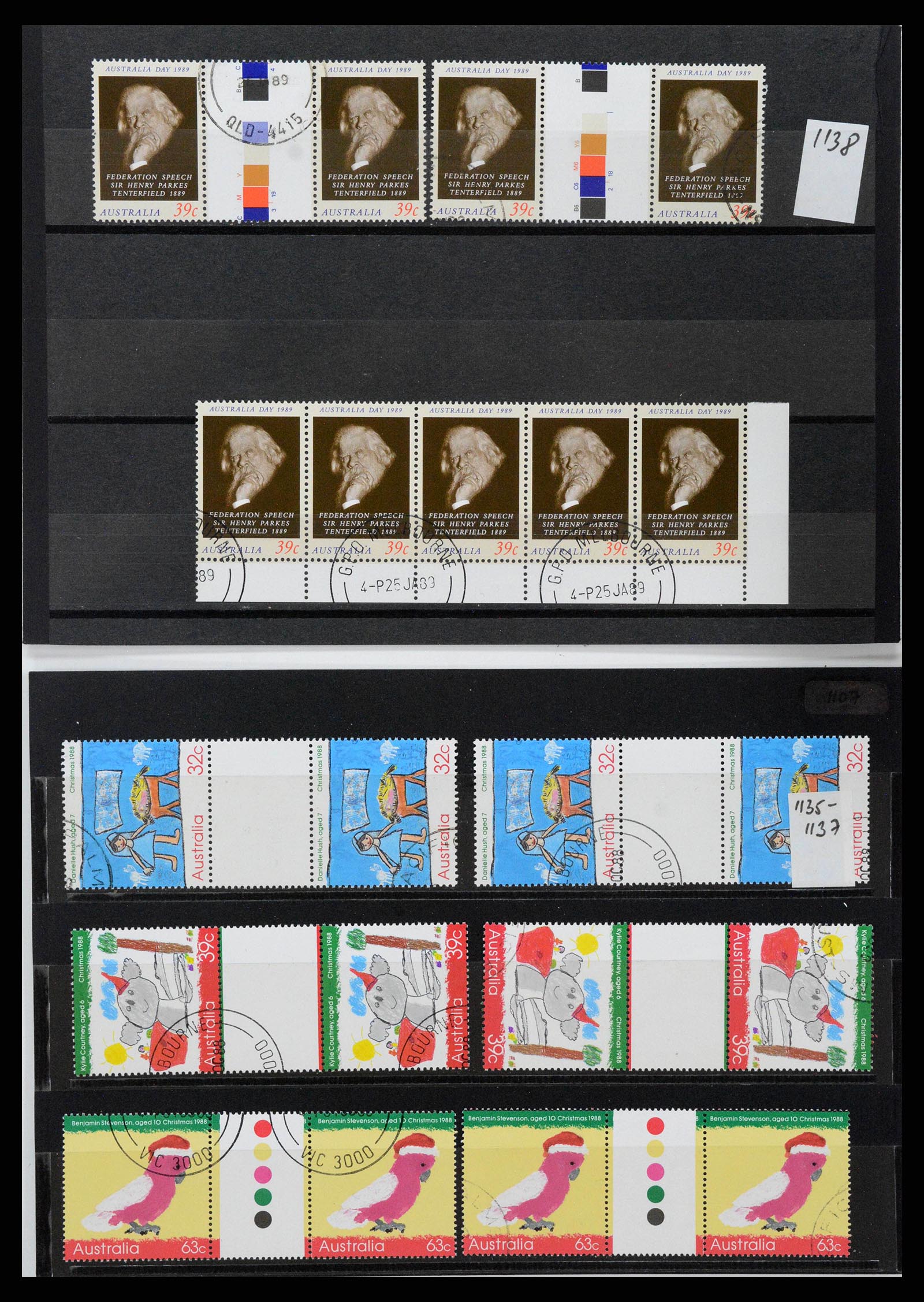 37670 0051 - Stamp collection 37670 Australia gutterpairs 1968-2006.