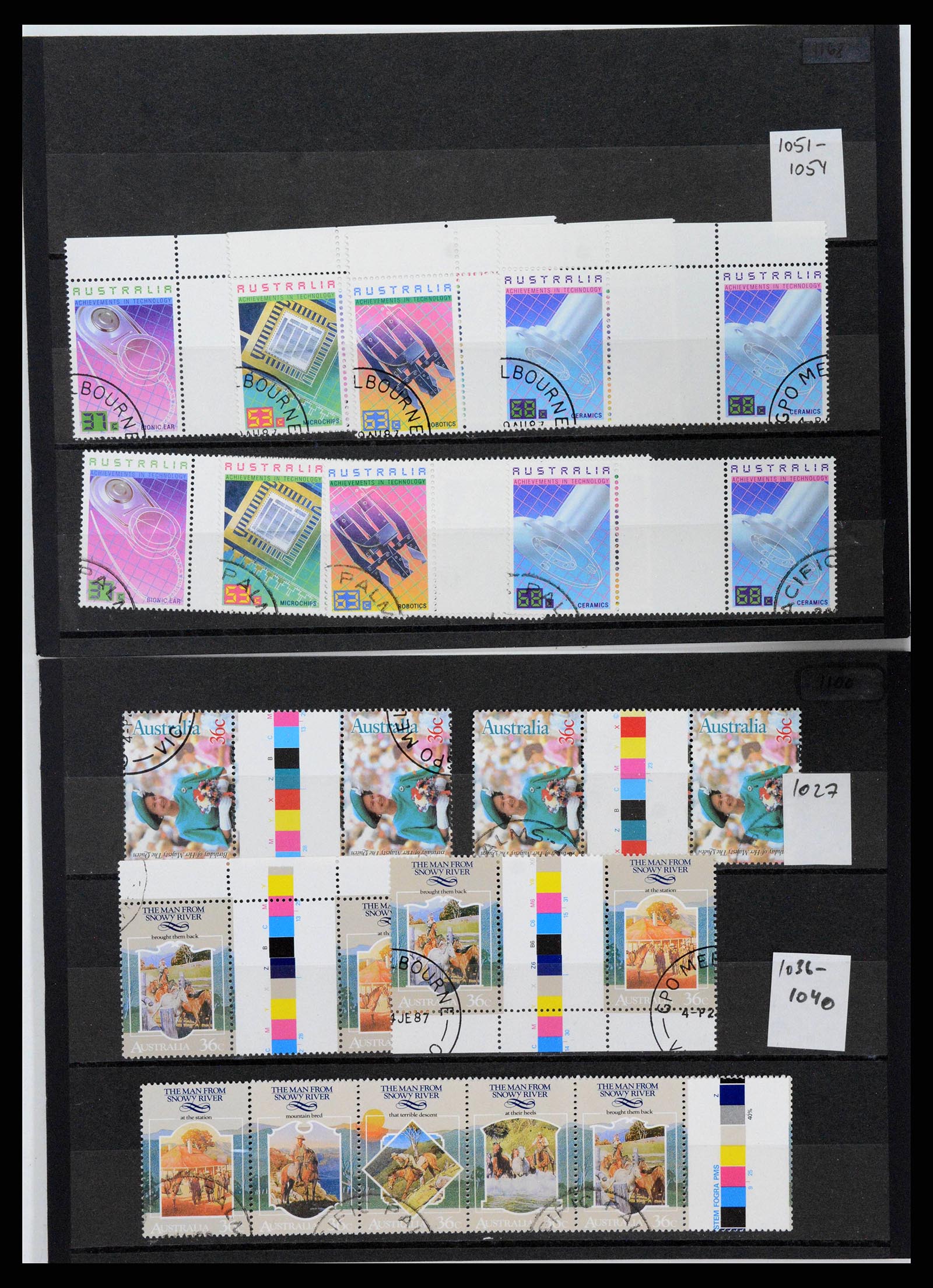 37670 0061 - Stamp collection 37670 Australia gutterpairs 1968-2006.