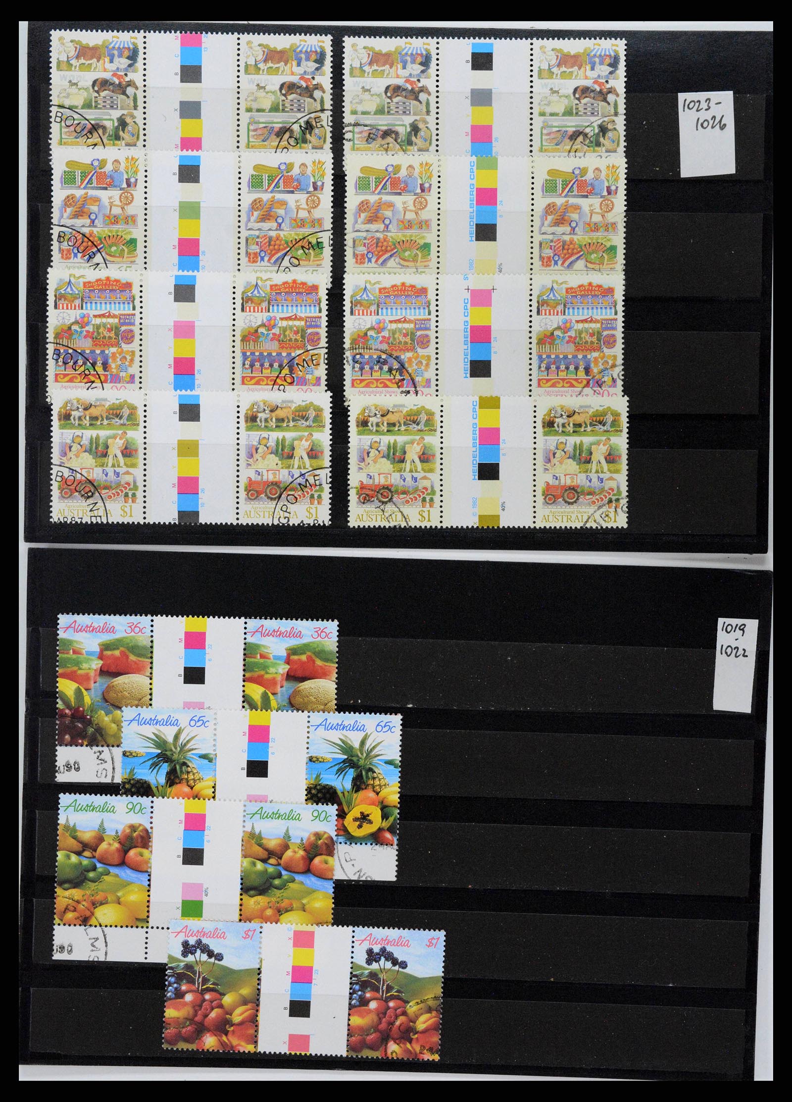 37670 0062 - Stamp collection 37670 Australia gutterpairs 1968-2006.
