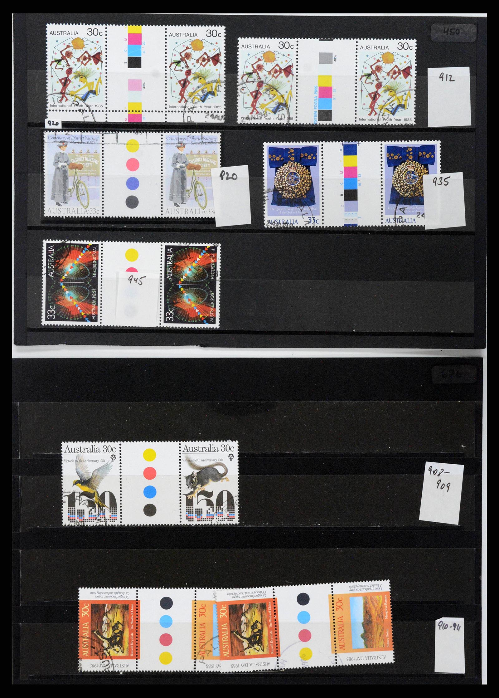 37670 0065 - Stamp collection 37670 Australia gutterpairs 1968-2006.