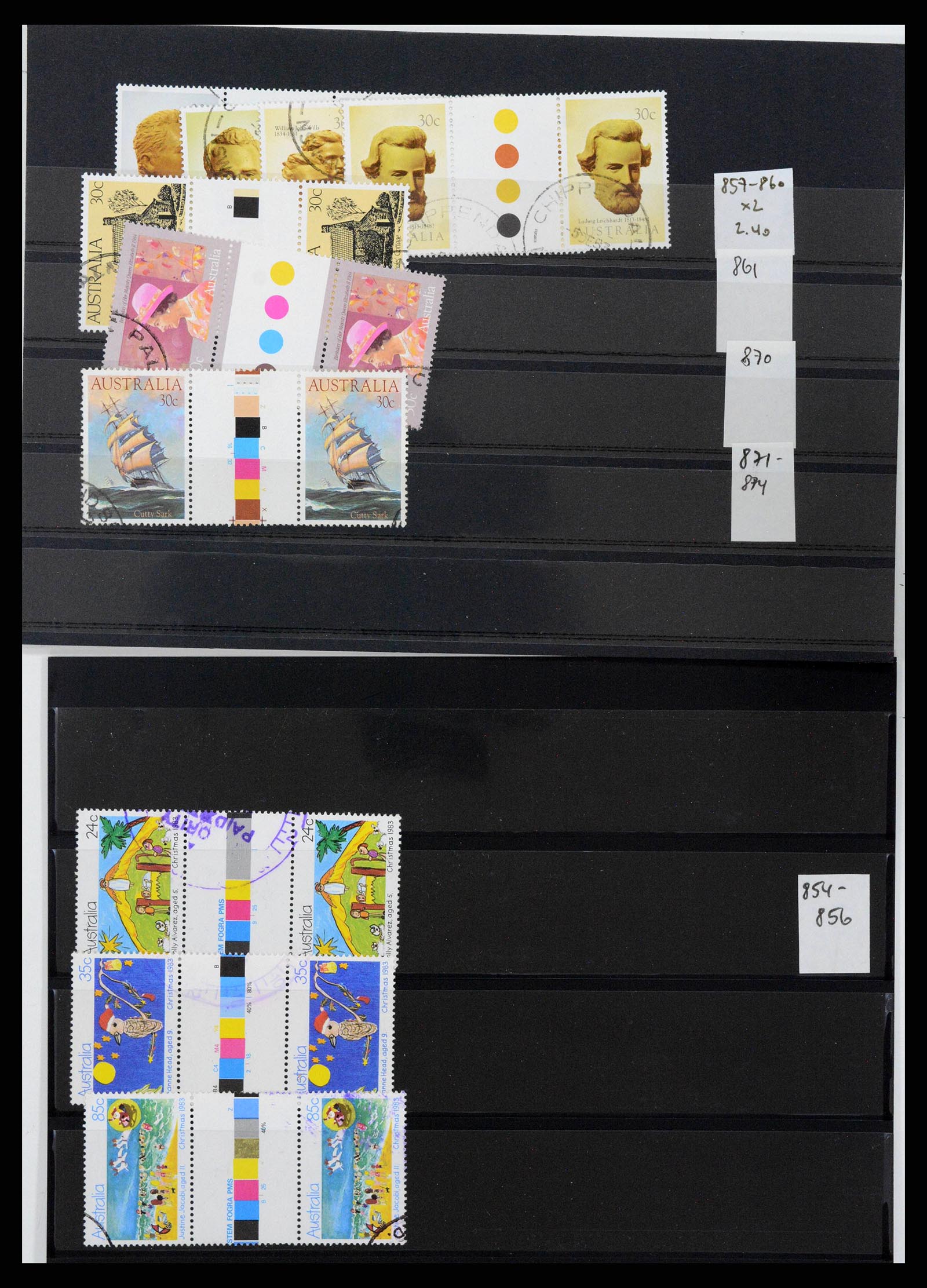 37670 0066 - Stamp collection 37670 Australia gutterpairs 1968-2006.