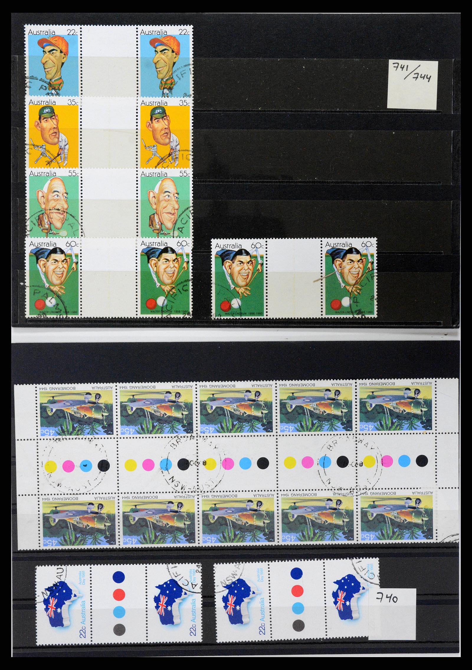 37670 0077 - Stamp collection 37670 Australia gutterpairs 1968-2006.