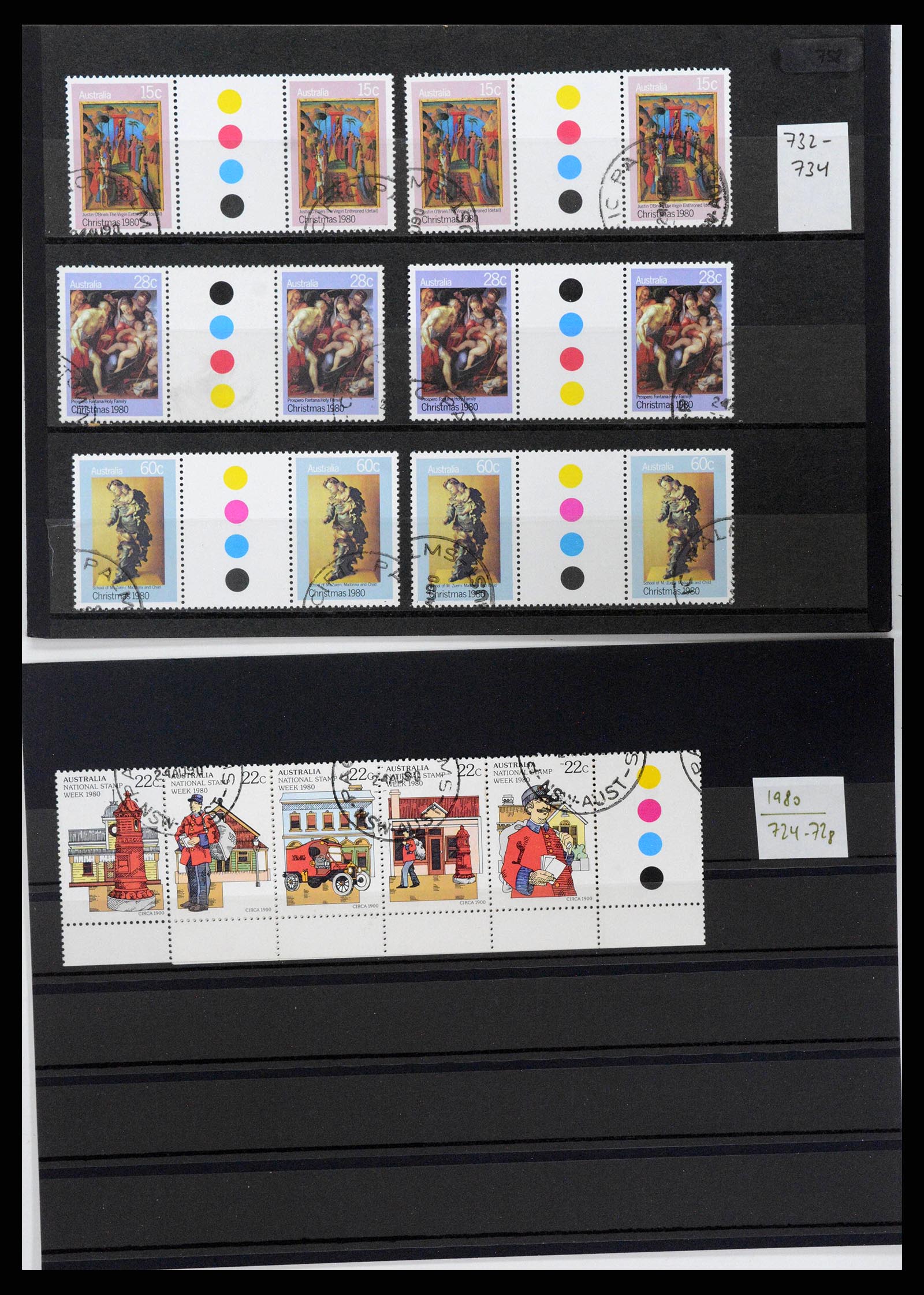 37670 0078 - Stamp collection 37670 Australia gutterpairs 1968-2006.