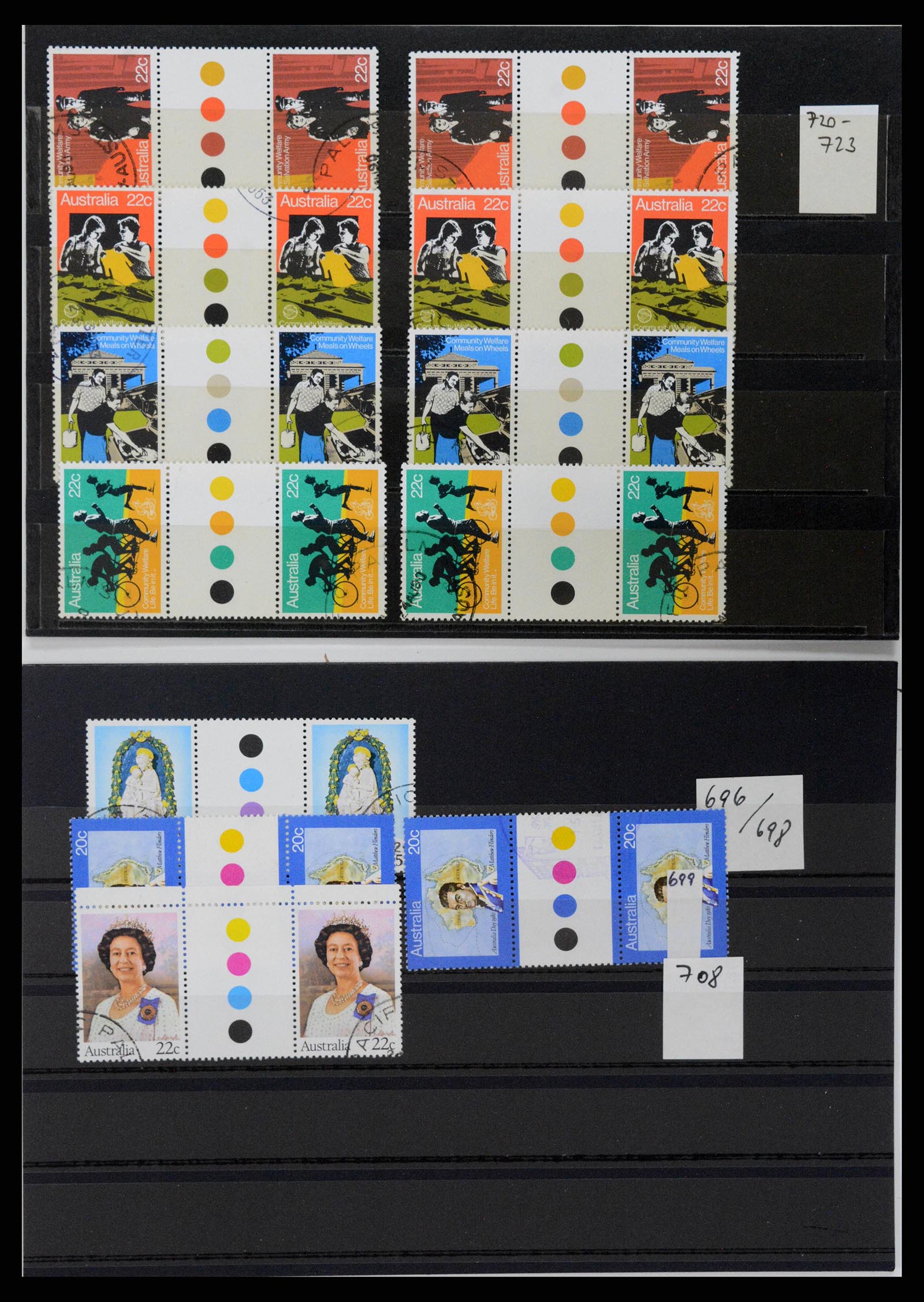 37670 0079 - Stamp collection 37670 Australia gutterpairs 1968-2006.
