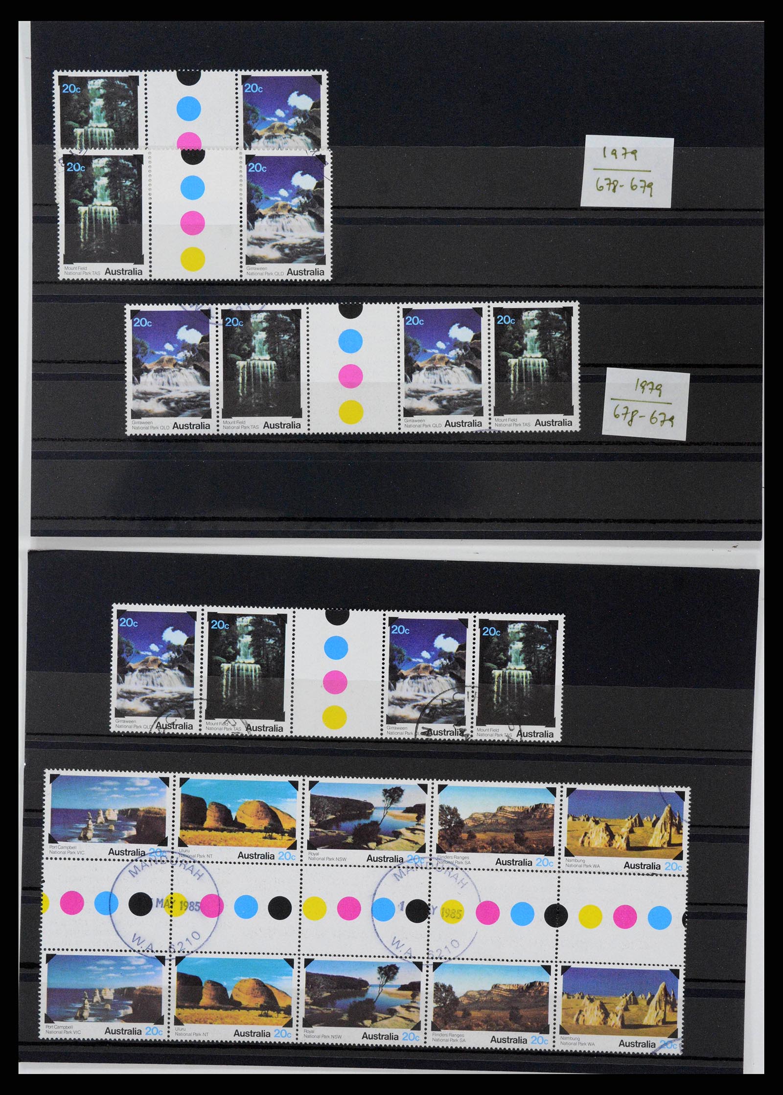 37670 0081 - Stamp collection 37670 Australia gutterpairs 1968-2006.