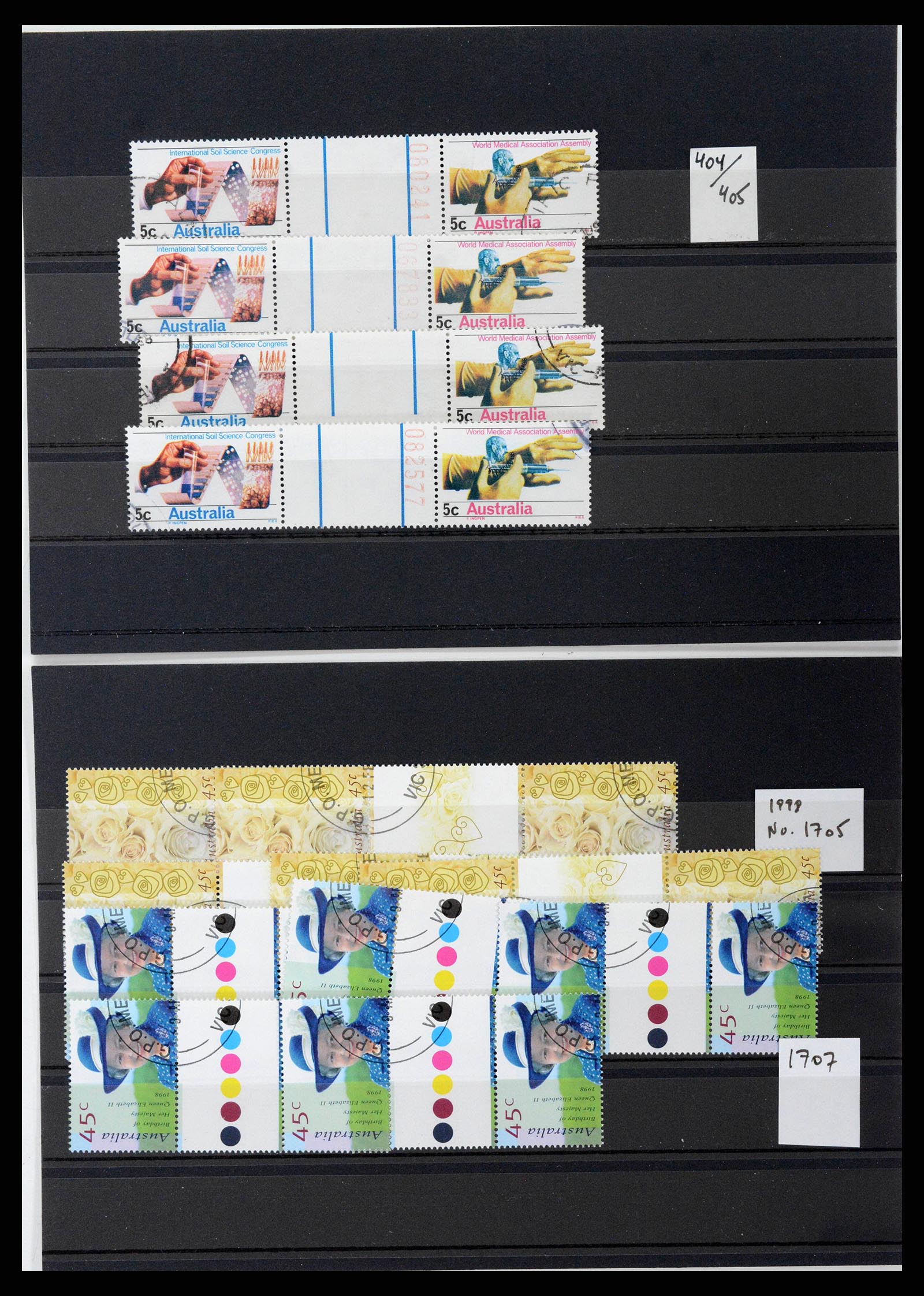 37670 0085 - Stamp collection 37670 Australia gutterpairs 1968-2006.
