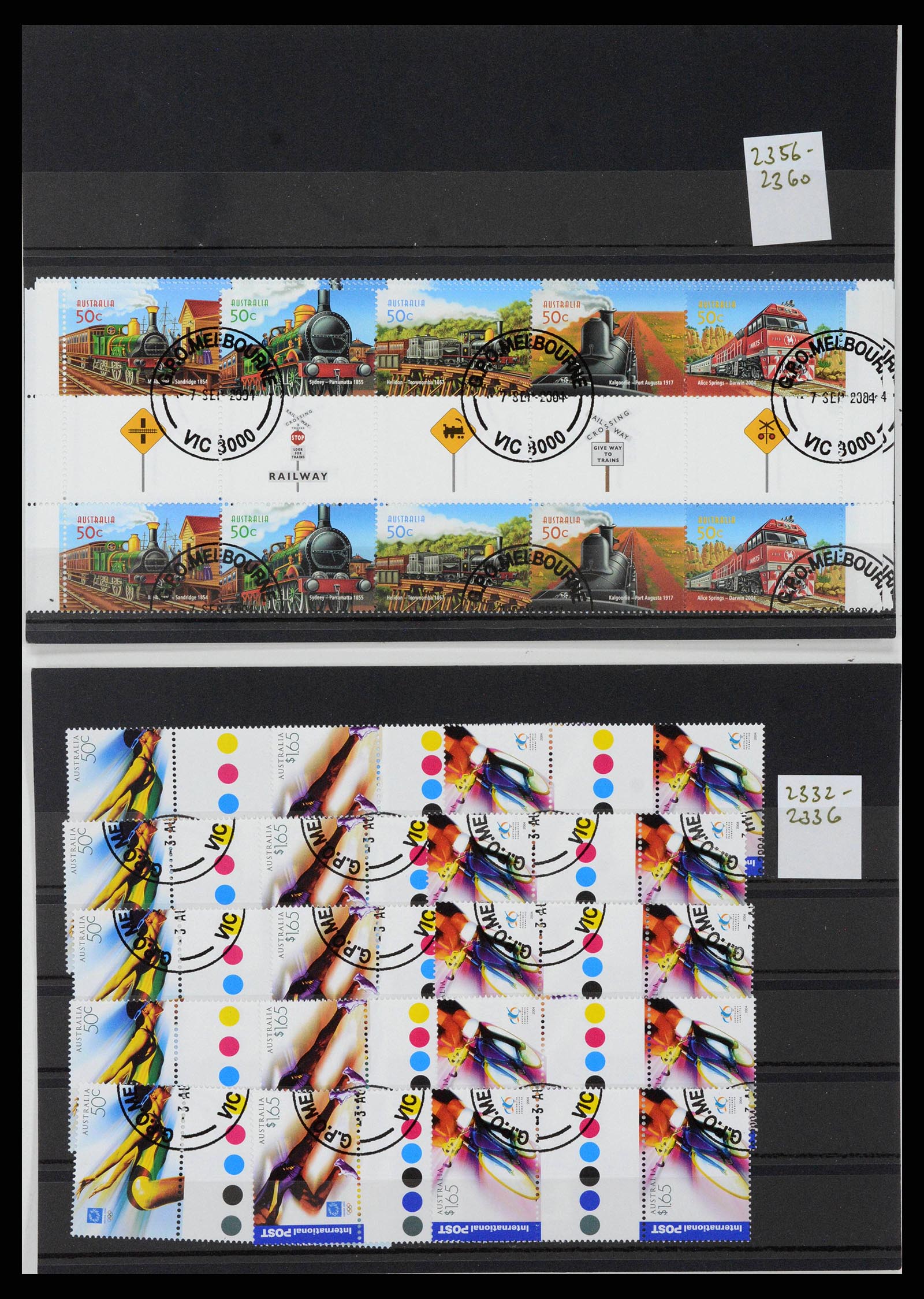 37670 0094 - Stamp collection 37670 Australia gutterpairs 1968-2006.