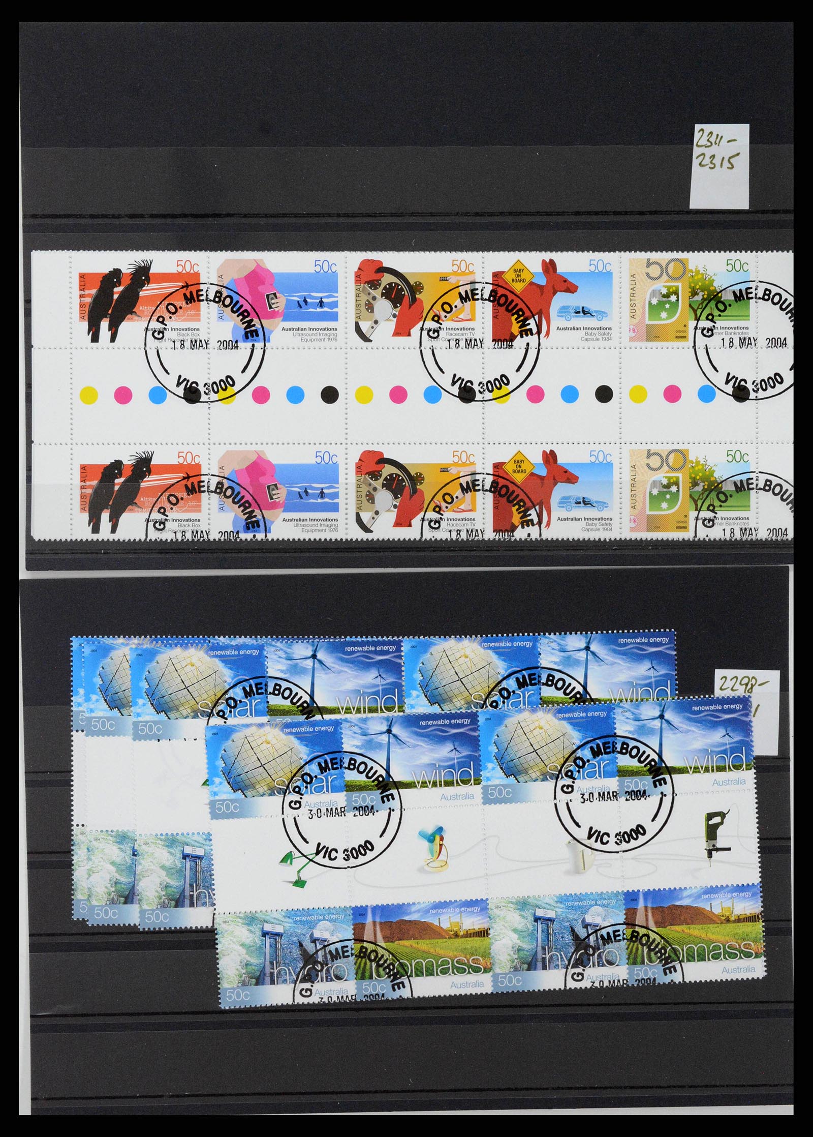 37670 0096 - Stamp collection 37670 Australia gutterpairs 1968-2006.