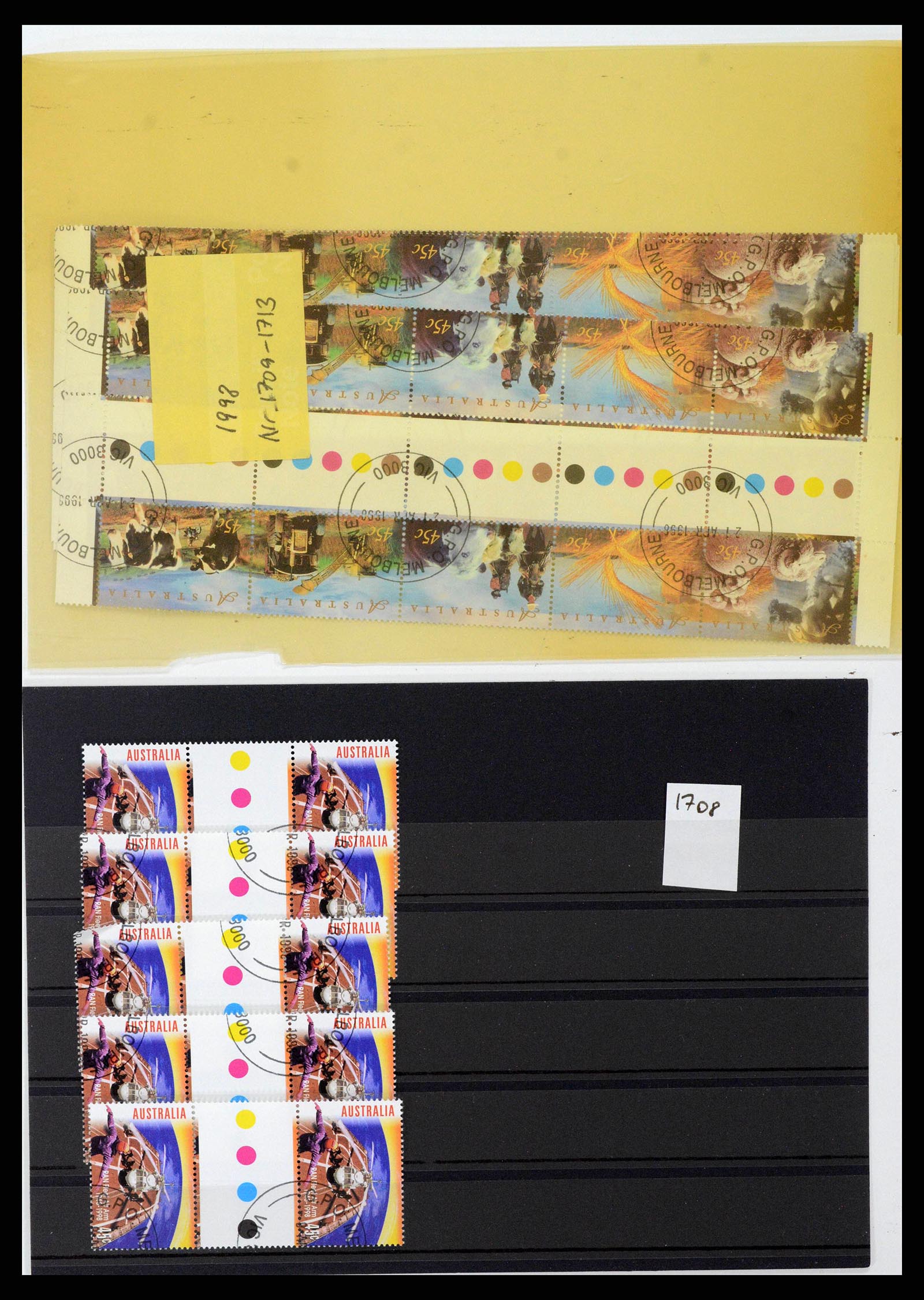 37670 0098 - Stamp collection 37670 Australia gutterpairs 1968-2006.
