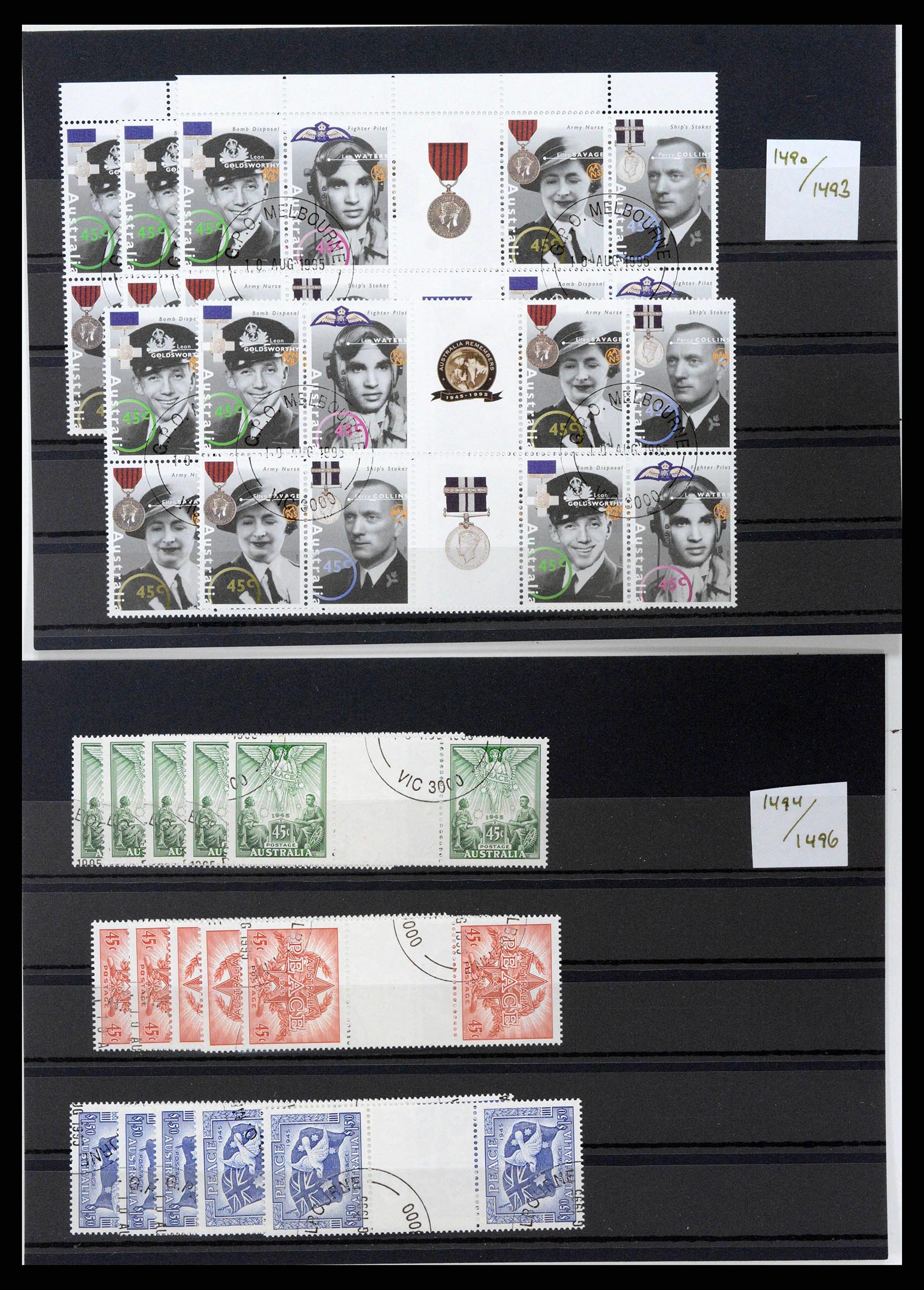 37670 0142 - Stamp collection 37670 Australia gutterpairs 1968-2006.