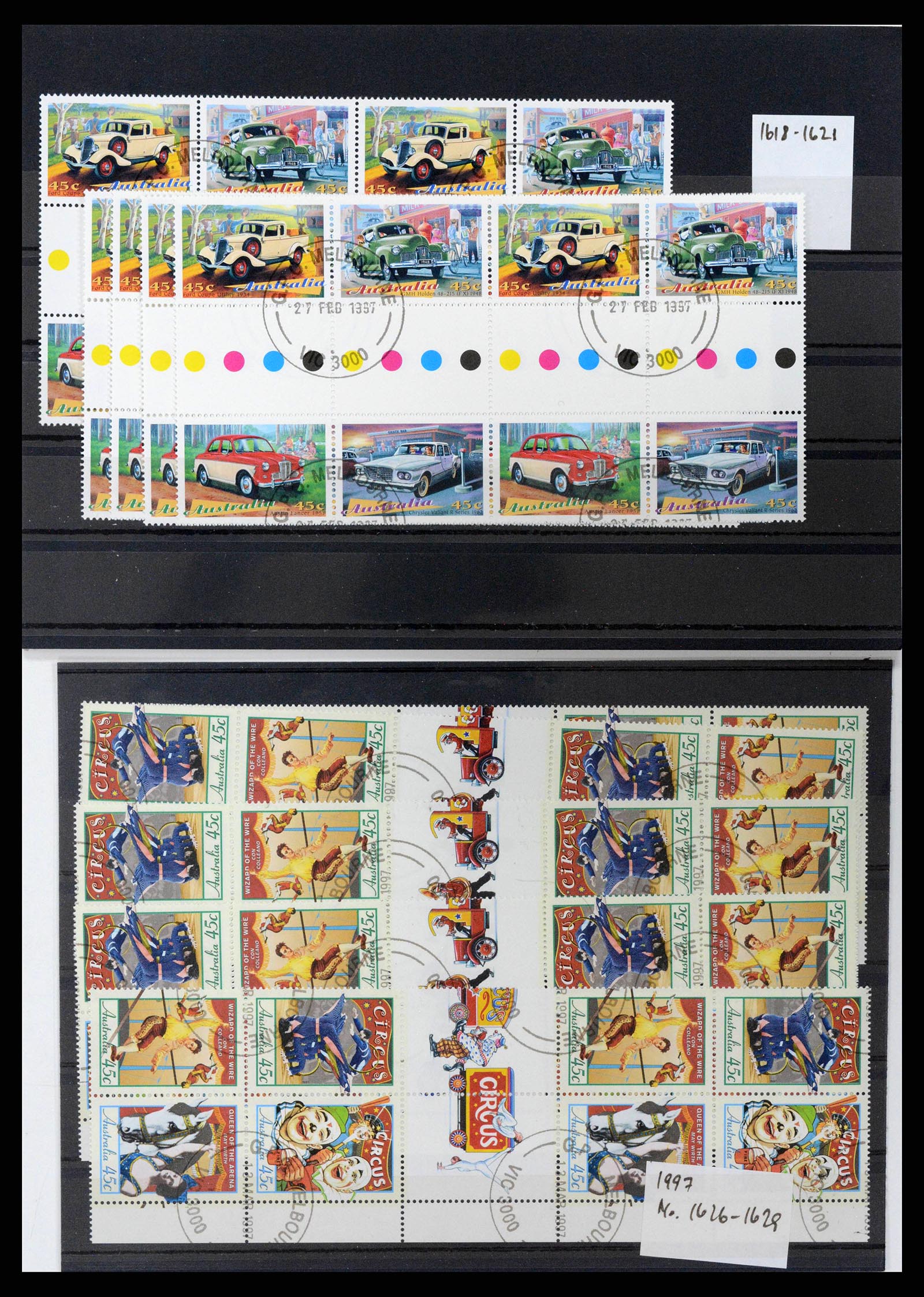 37670 0153 - Stamp collection 37670 Australia gutterpairs 1968-2006.