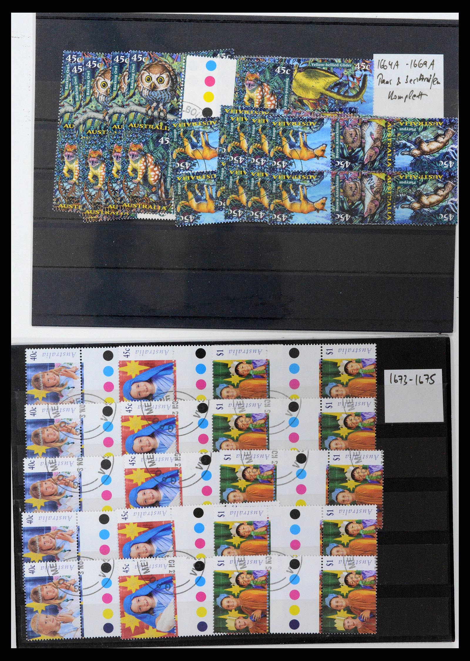 37670 0156 - Stamp collection 37670 Australia gutterpairs 1968-2006.