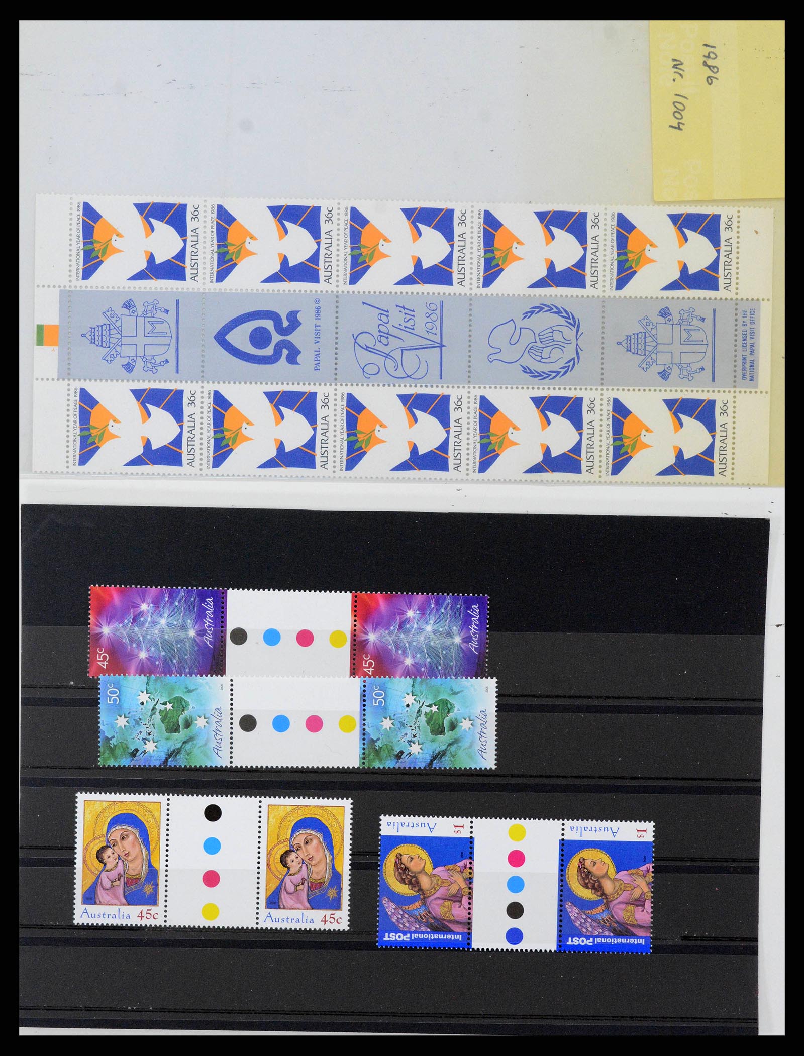 37670 0158 - Stamp collection 37670 Australia gutterpairs 1968-2006.