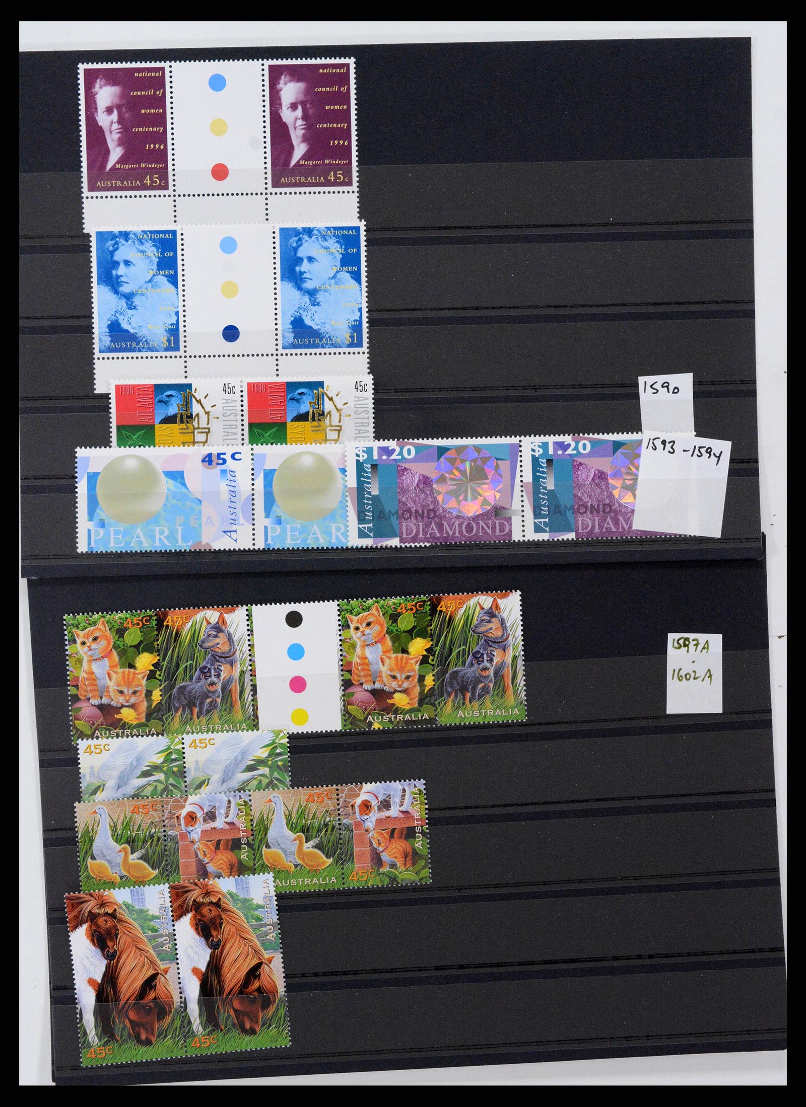 37670 0164 - Stamp collection 37670 Australia gutterpairs 1968-2006.