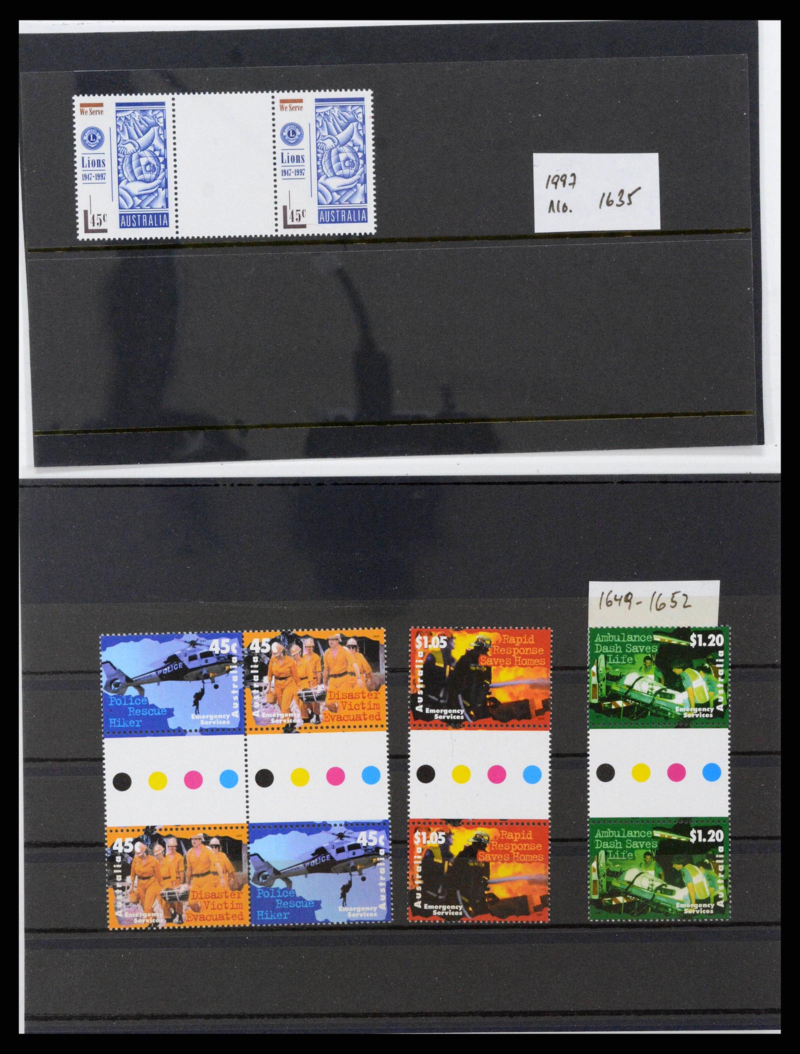 37670 0168 - Stamp collection 37670 Australia gutterpairs 1968-2006.