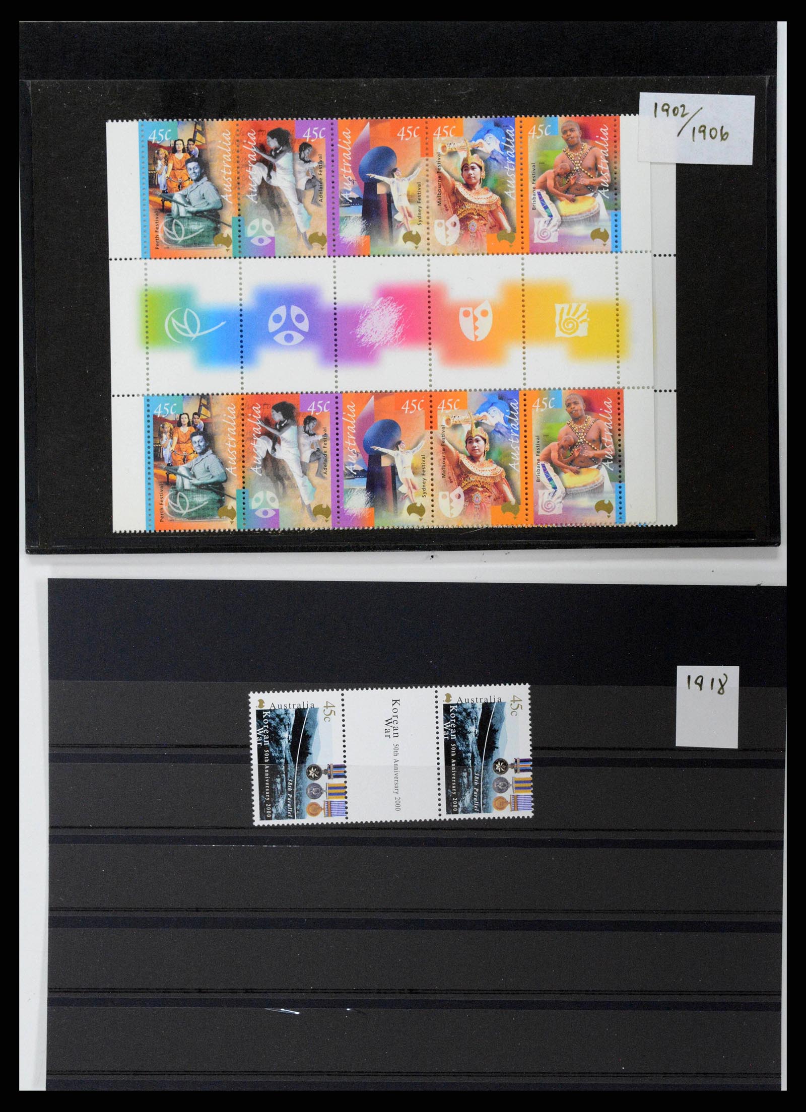 37670 0175 - Stamp collection 37670 Australia gutterpairs 1968-2006.