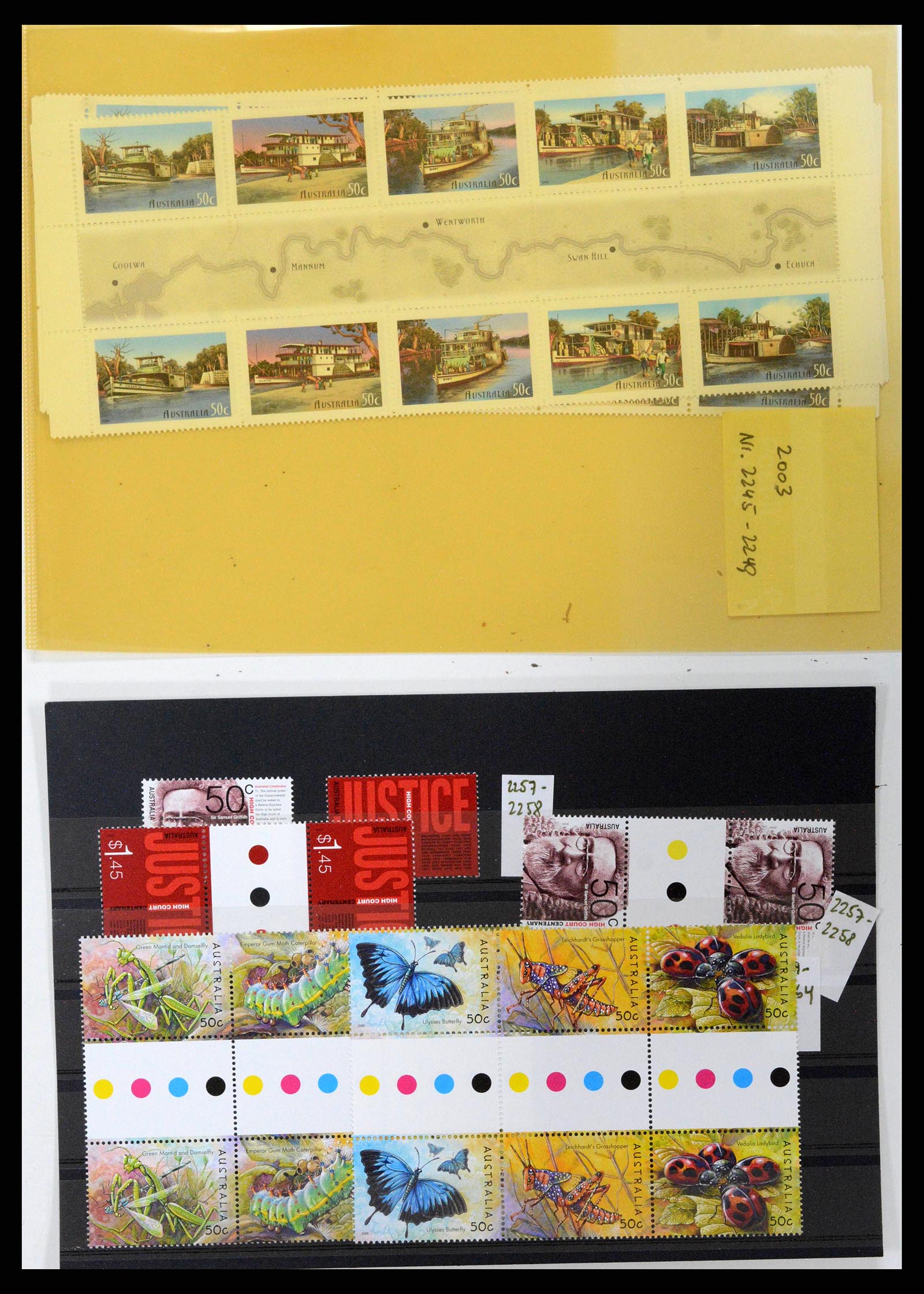 37670 0184 - Postzegelverzameling 37670 Australië gutterpairs 1968-2006.