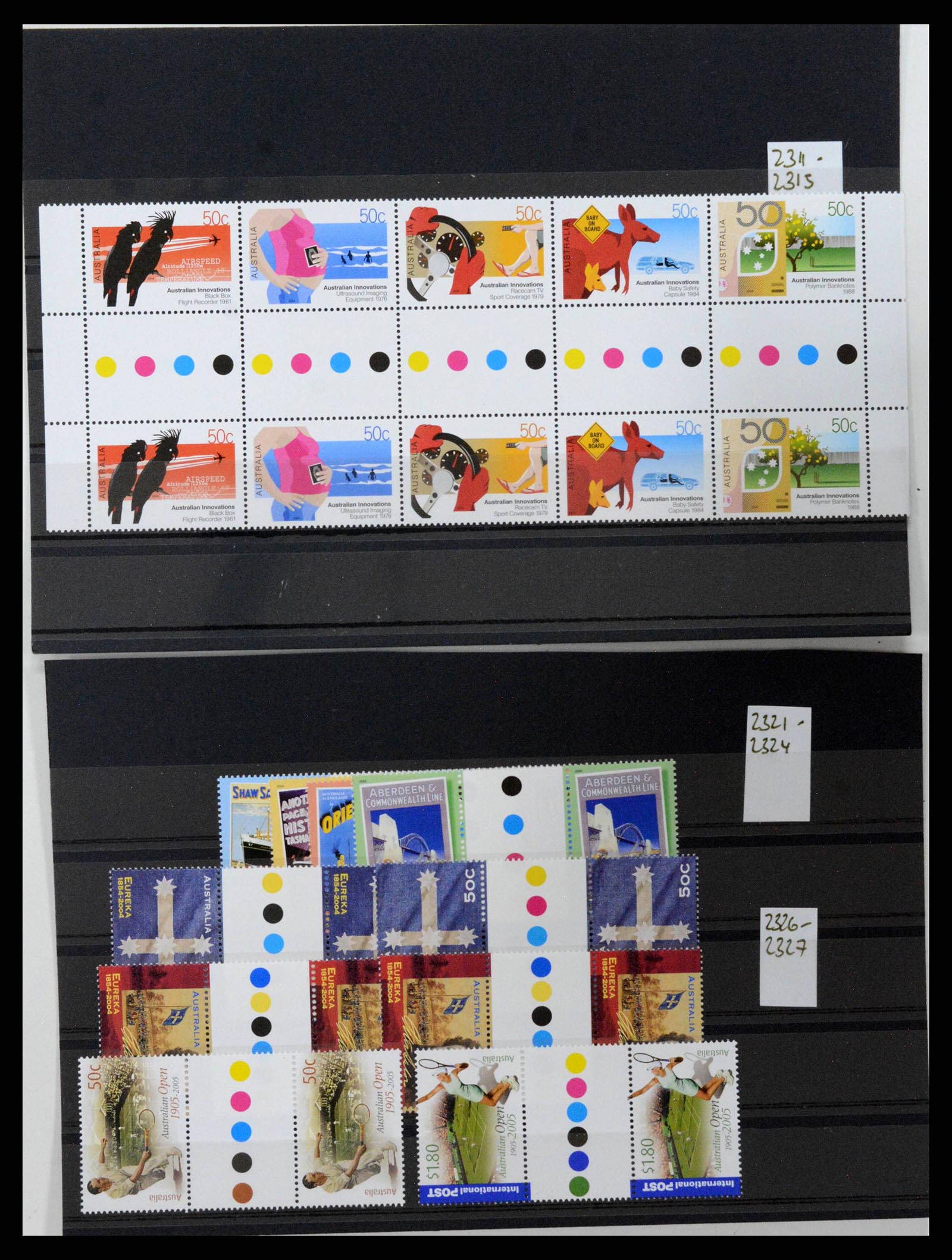 37670 0187 - Stamp collection 37670 Australia gutterpairs 1968-2006.