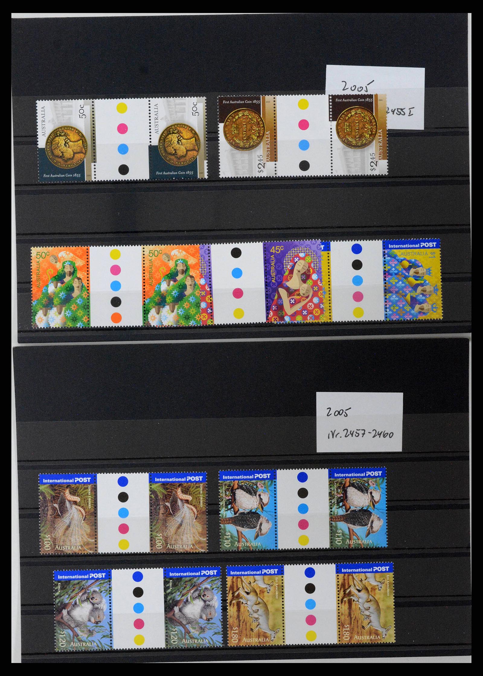 37670 0192 - Postzegelverzameling 37670 Australië gutterpairs 1968-2006.