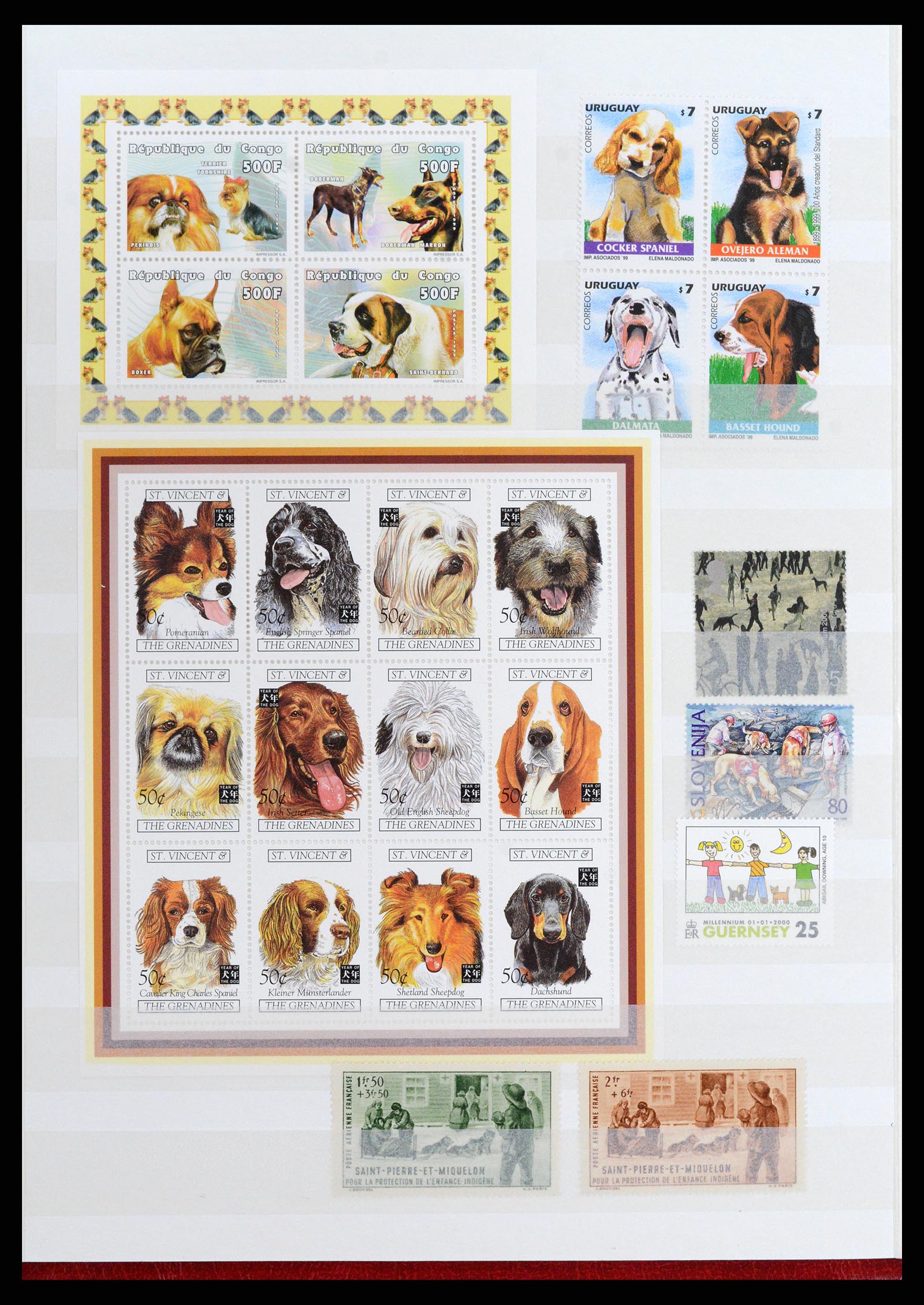 37671 044 - Postzegelverzameling 37671 Motief honden 1950-2010.