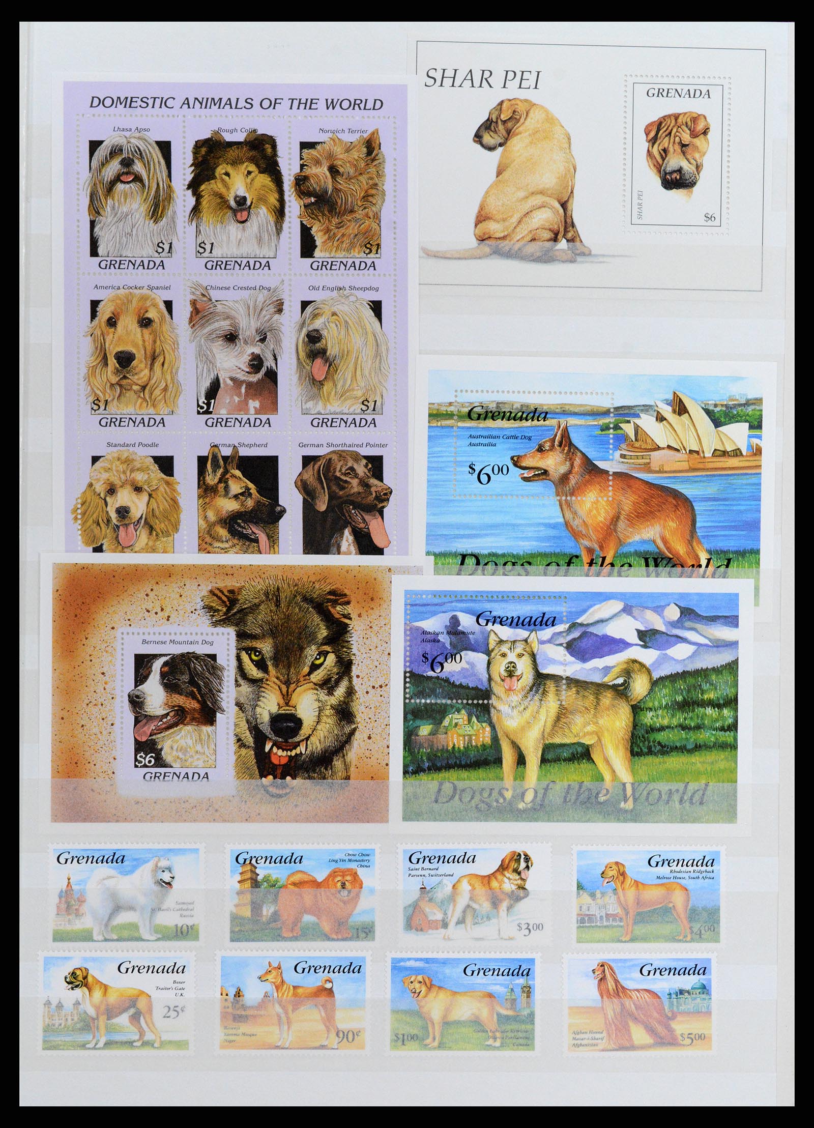 37671 047 - Postzegelverzameling 37671 Motief honden 1950-2010.
