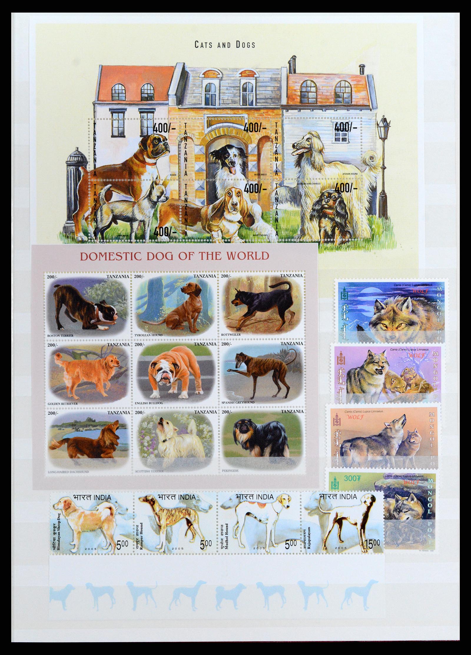 37671 051 - Postzegelverzameling 37671 Motief honden 1950-2010.