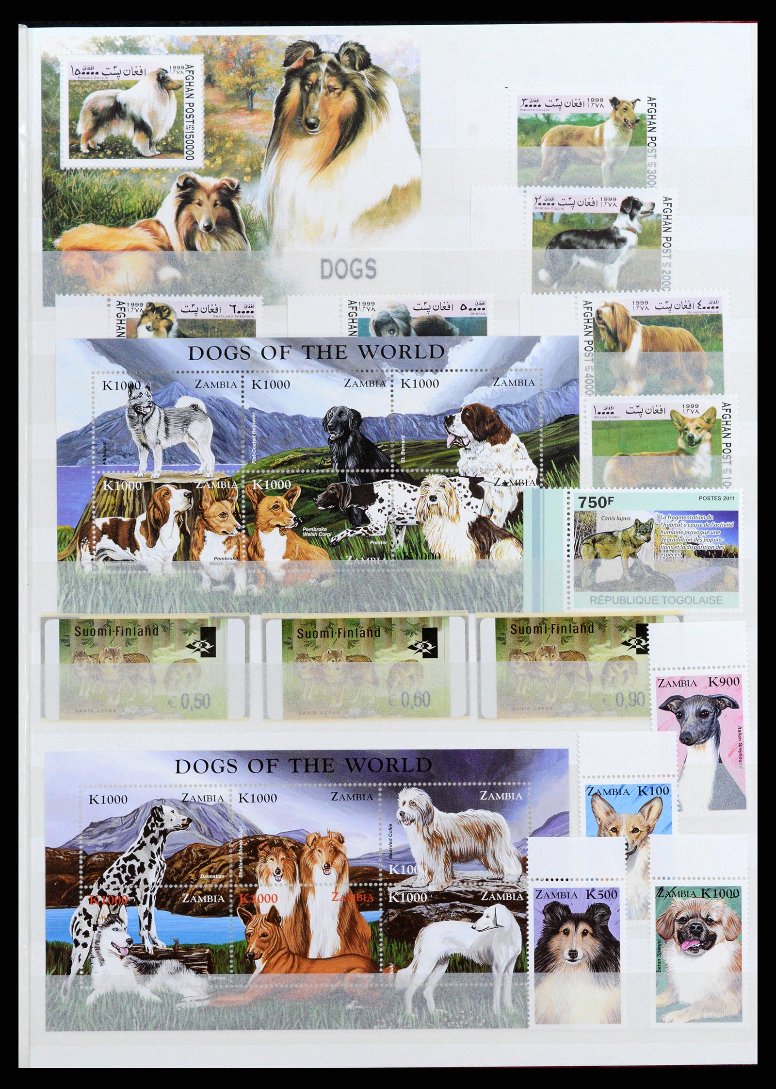 37671 053 - Postzegelverzameling 37671 Motief honden 1950-2010.