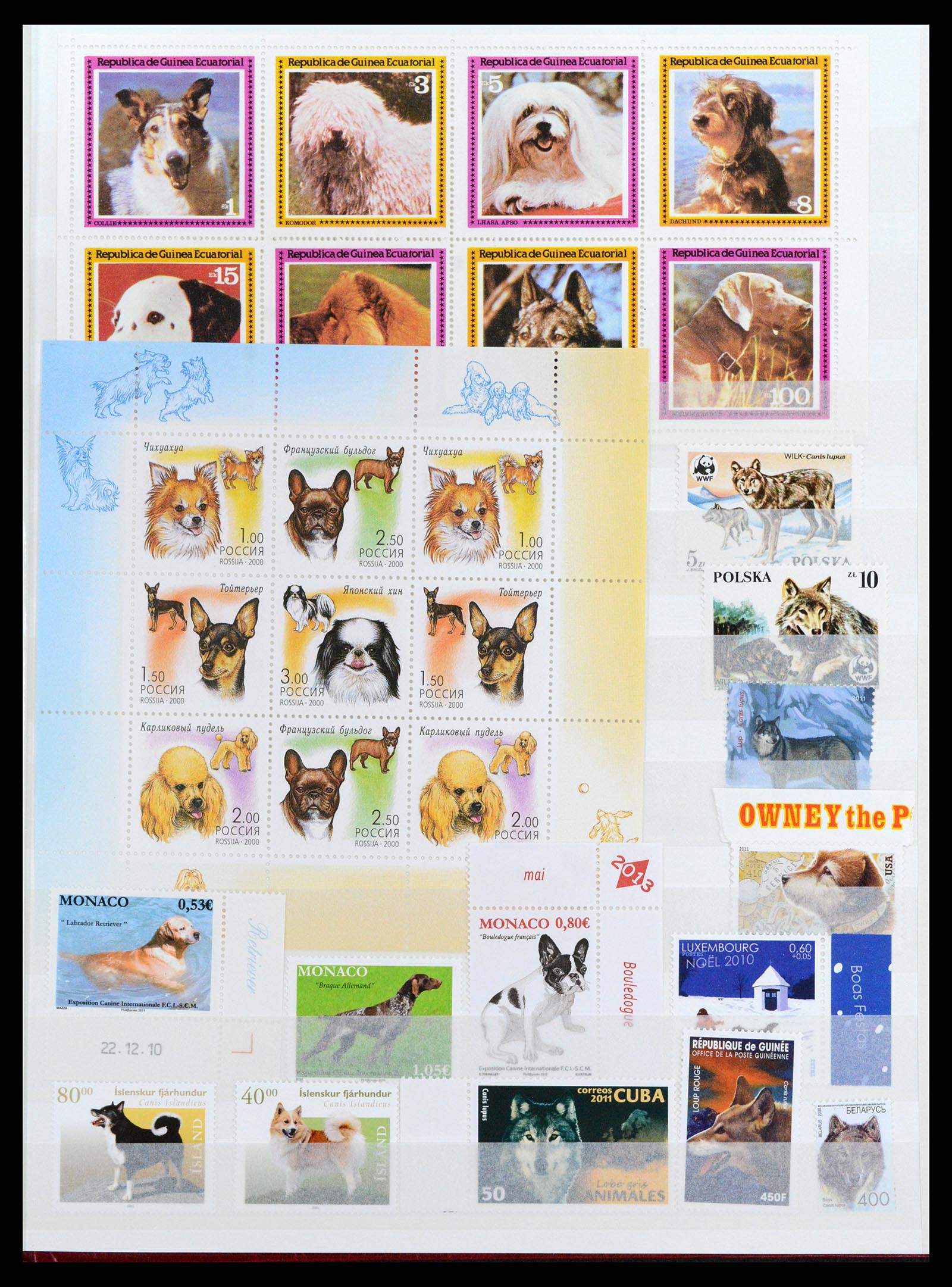 37671 055 - Postzegelverzameling 37671 Motief honden 1950-2010.