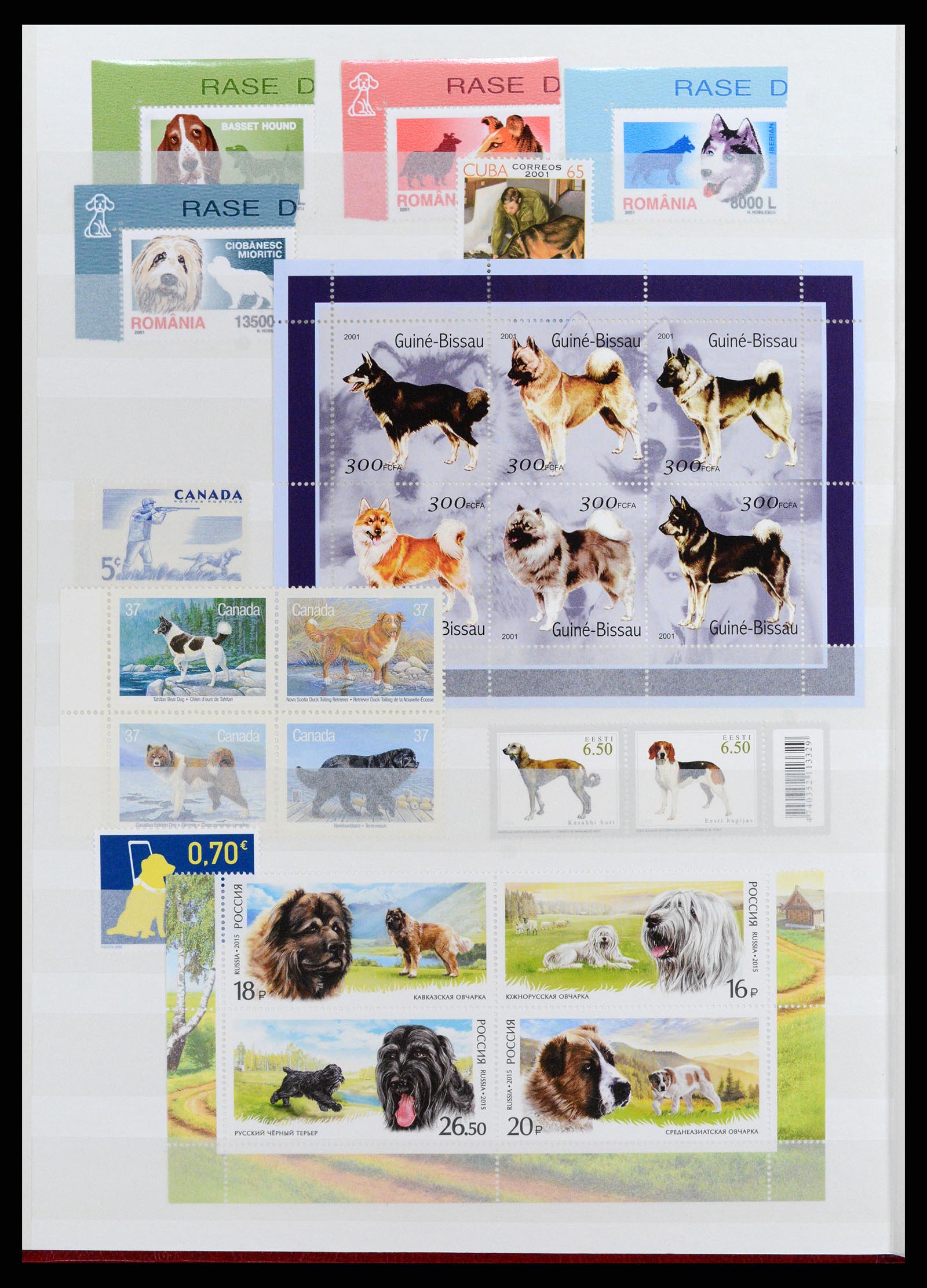 37671 058 - Postzegelverzameling 37671 Motief honden 1950-2010.