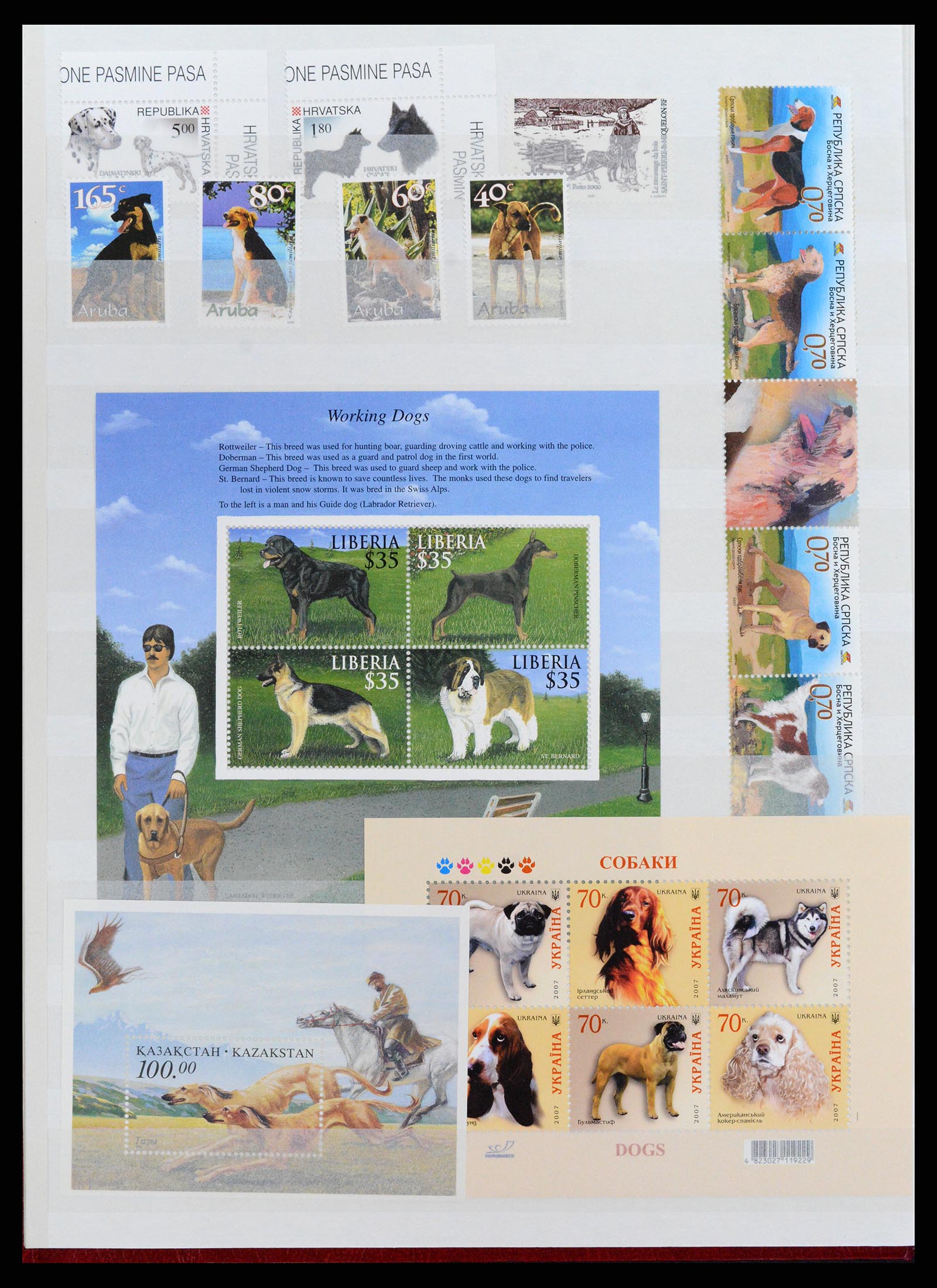 37671 060 - Postzegelverzameling 37671 Motief honden 1950-2010.