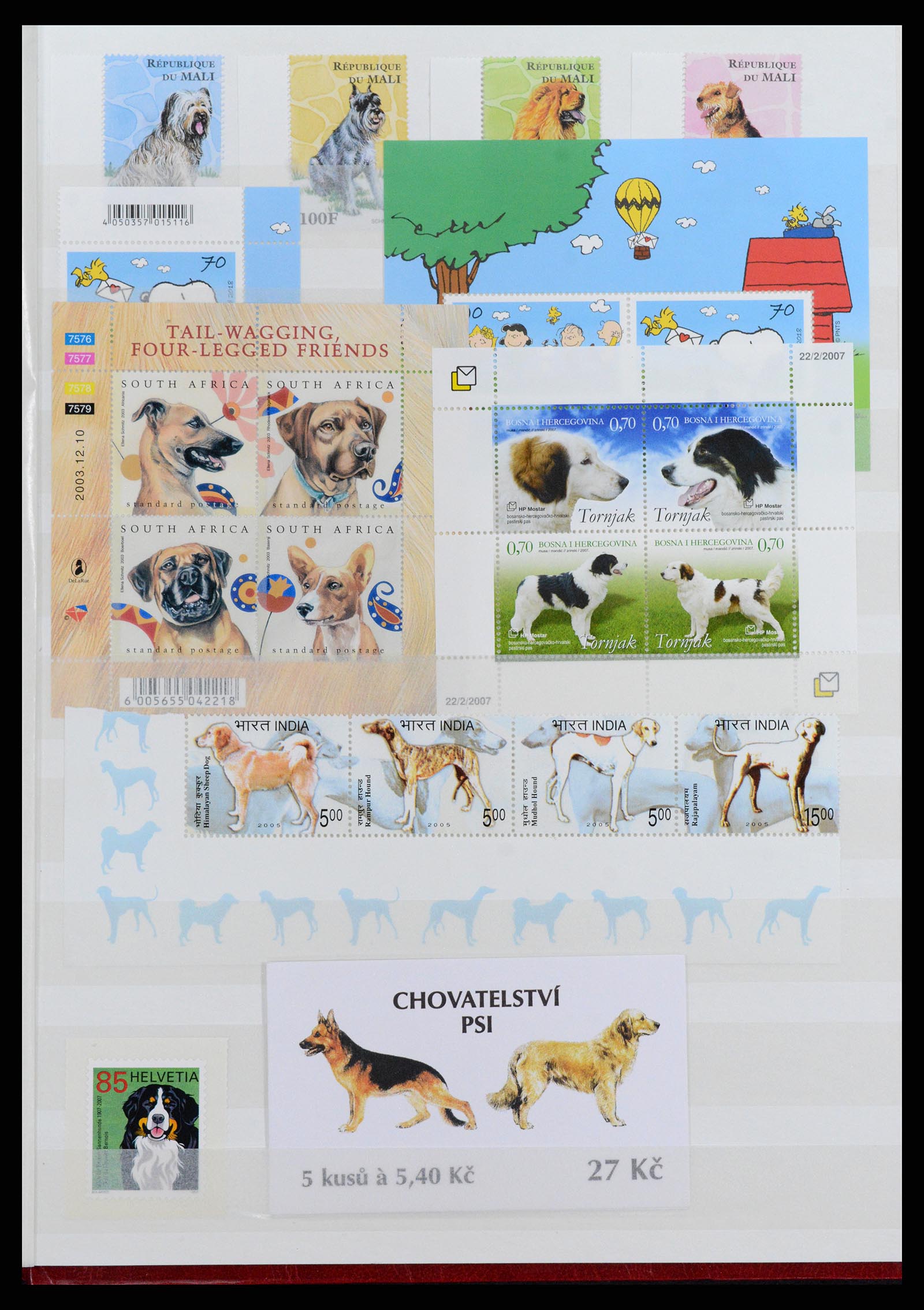 37671 067 - Stamp collection 37671 Thematics dogs 1950-2010.