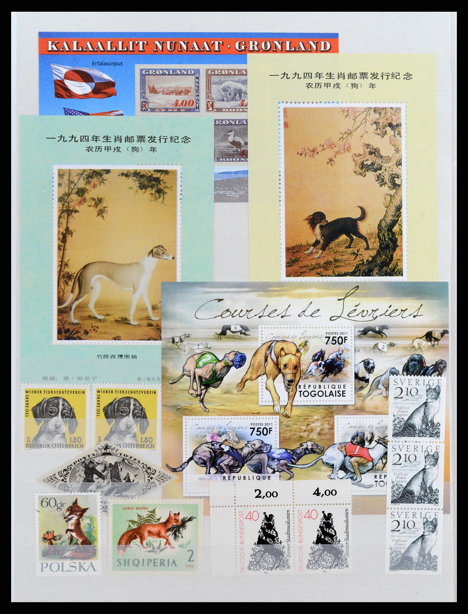 37671 118 - Postzegelverzameling 37671 Motief honden 1950-2010.