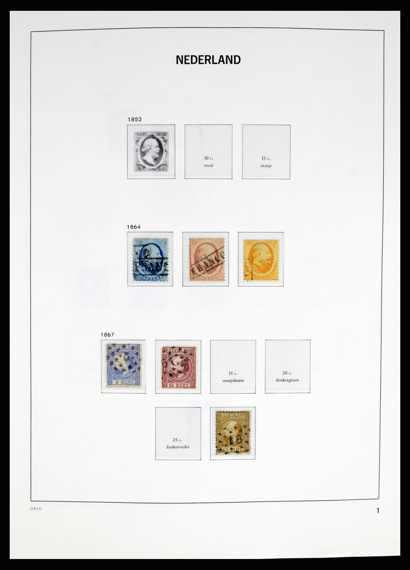 37672 001 - Postzegelverzameling 37672 Nederland 1864-1975.