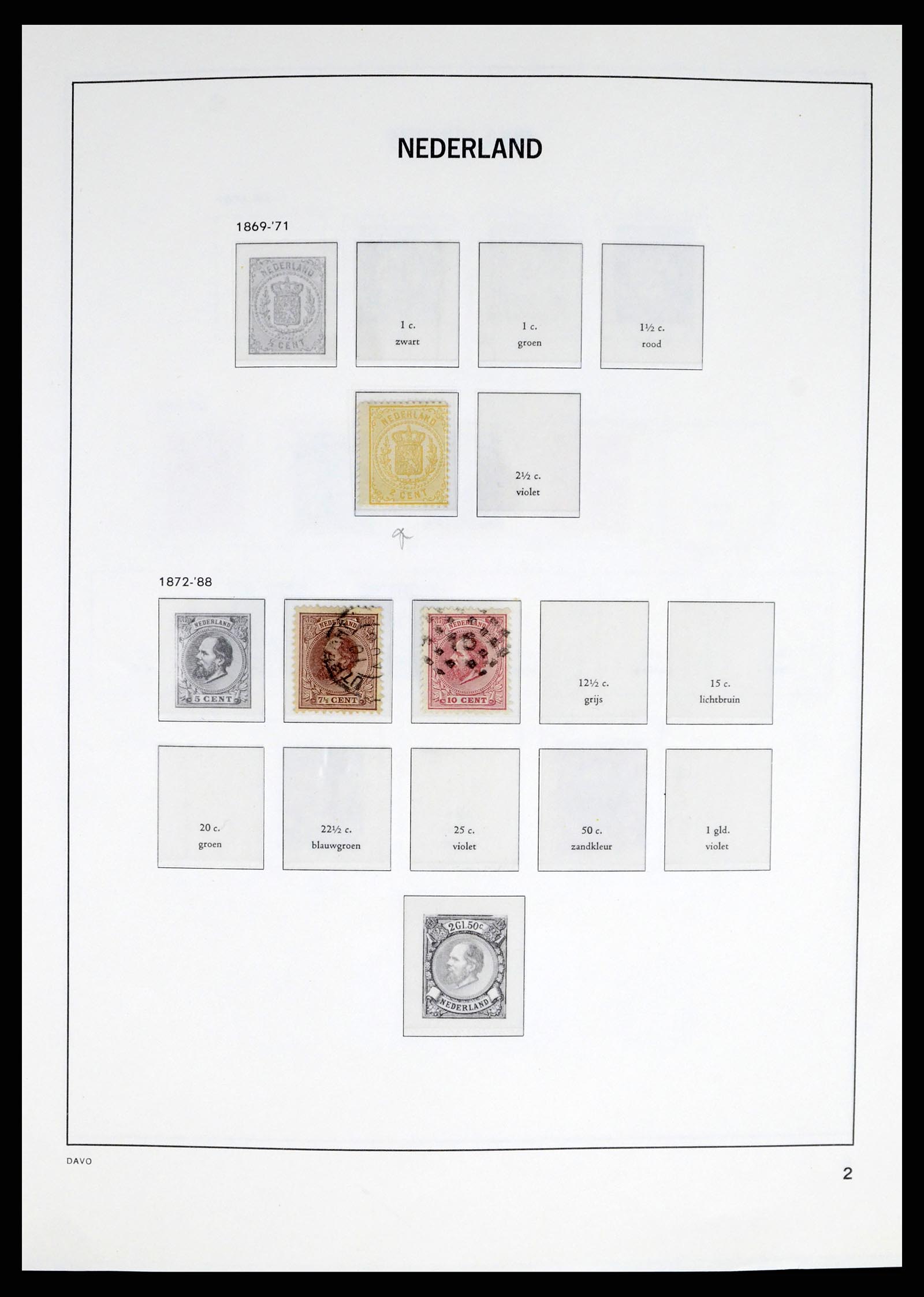 37672 002 - Postzegelverzameling 37672 Nederland 1864-1975.
