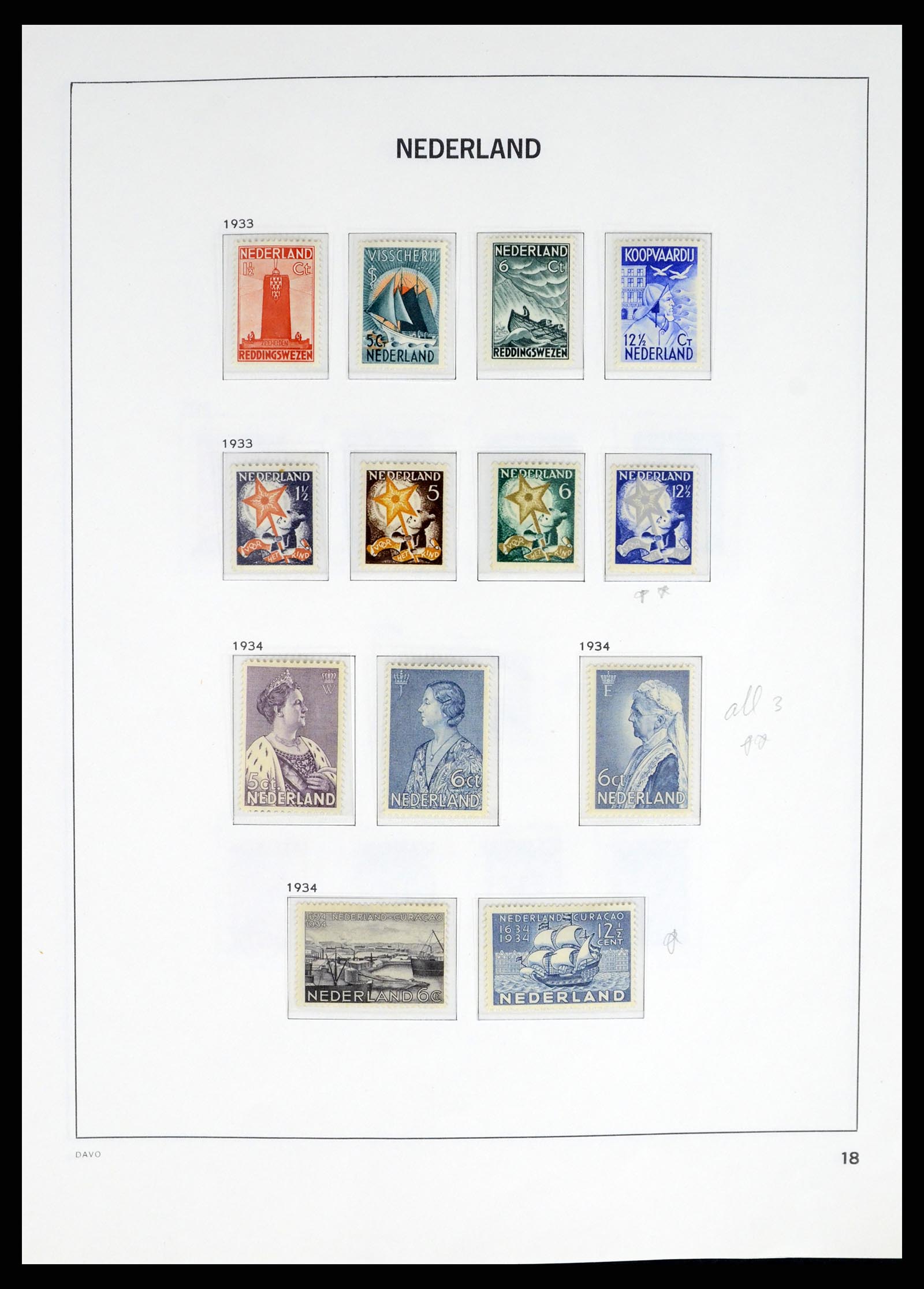 37672 016 - Postzegelverzameling 37672 Nederland 1864-1975.