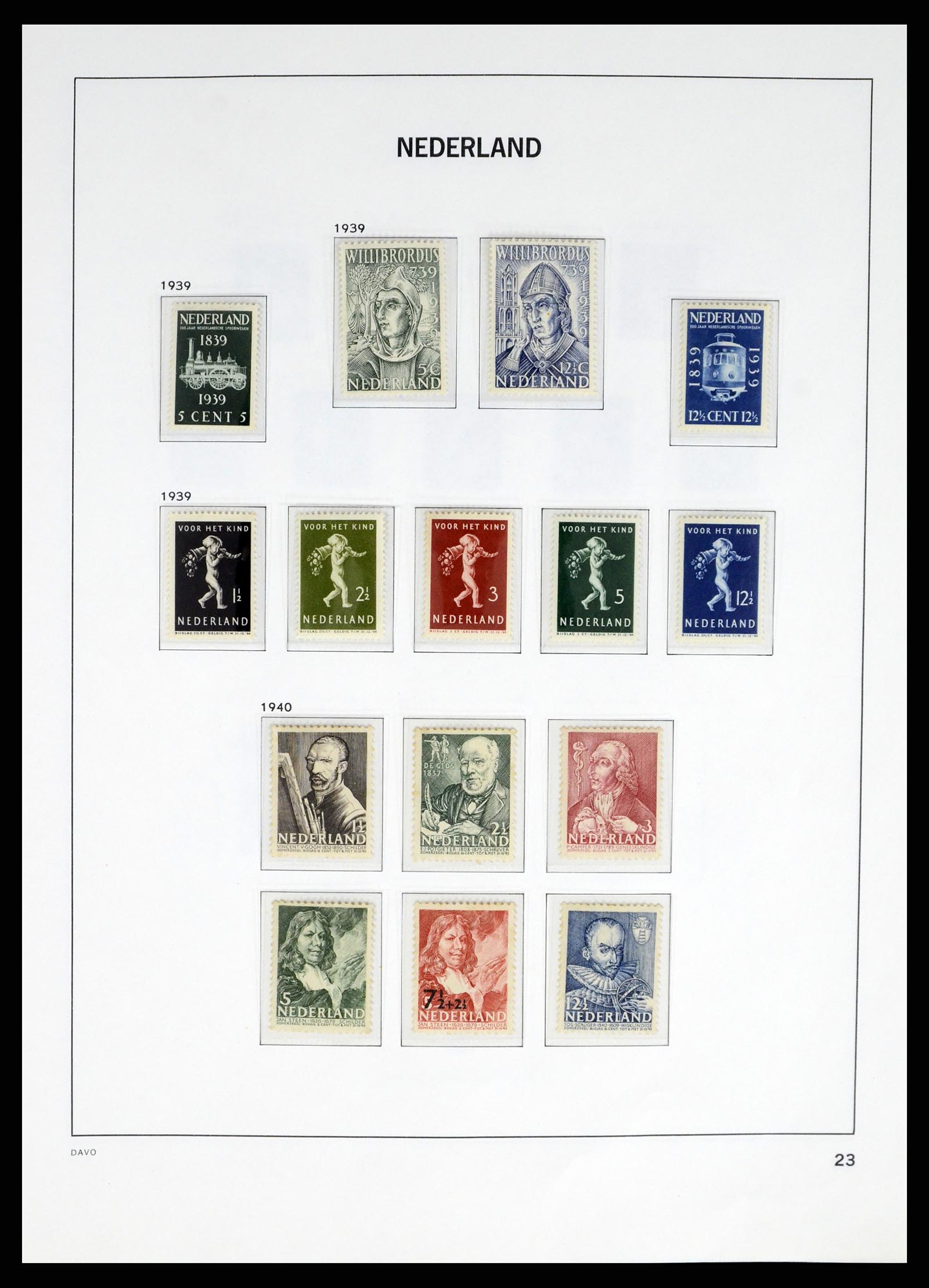37672 021 - Postzegelverzameling 37672 Nederland 1864-1975.