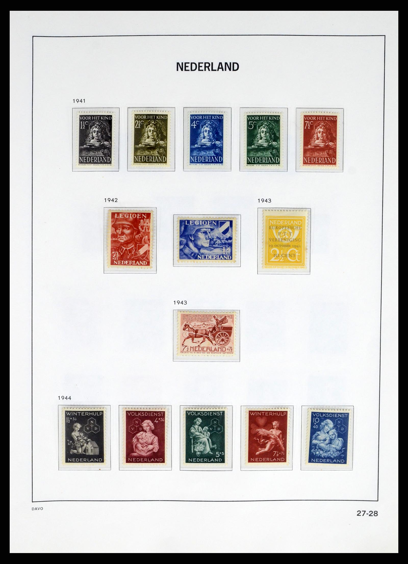 37672 025 - Postzegelverzameling 37672 Nederland 1864-1975.