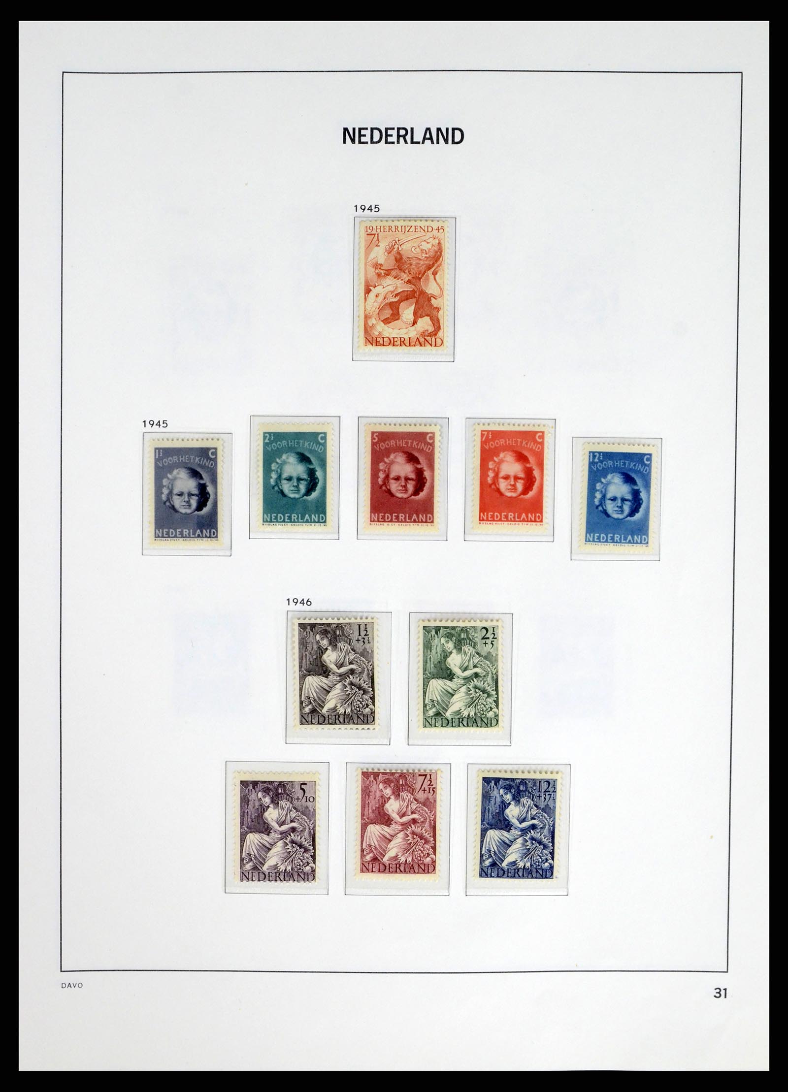 37672 028 - Postzegelverzameling 37672 Nederland 1864-1975.