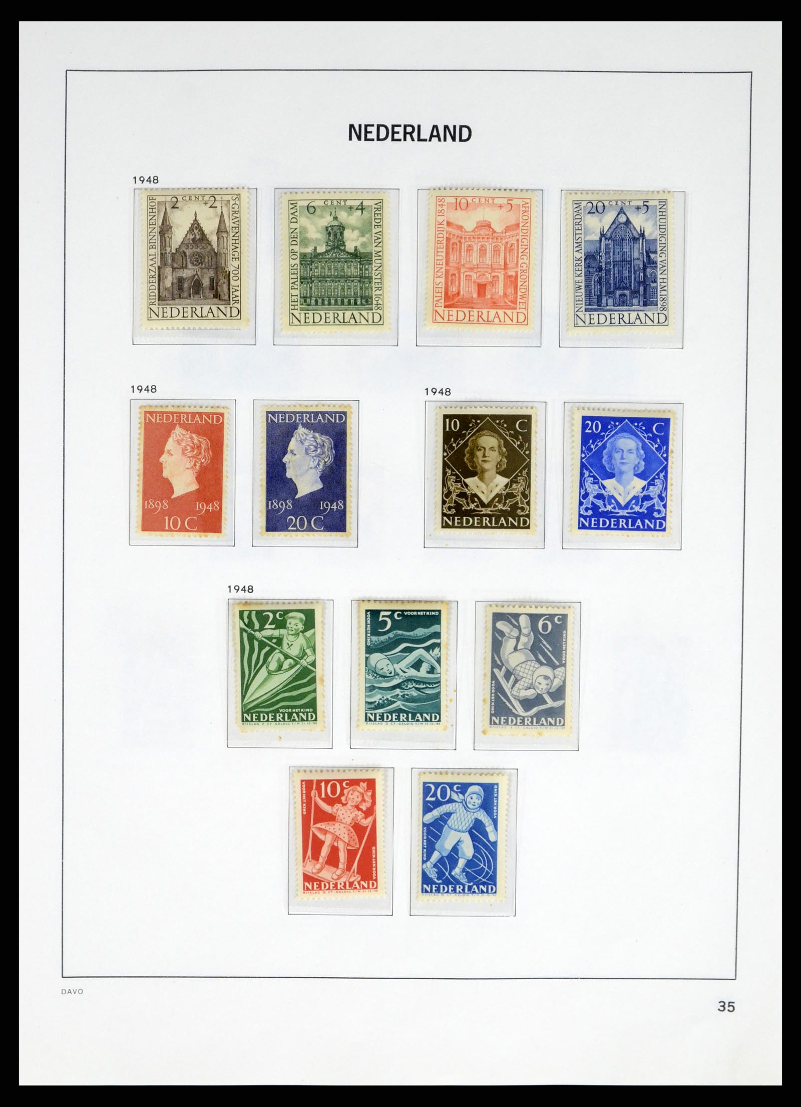 37672 032 - Postzegelverzameling 37672 Nederland 1864-1975.