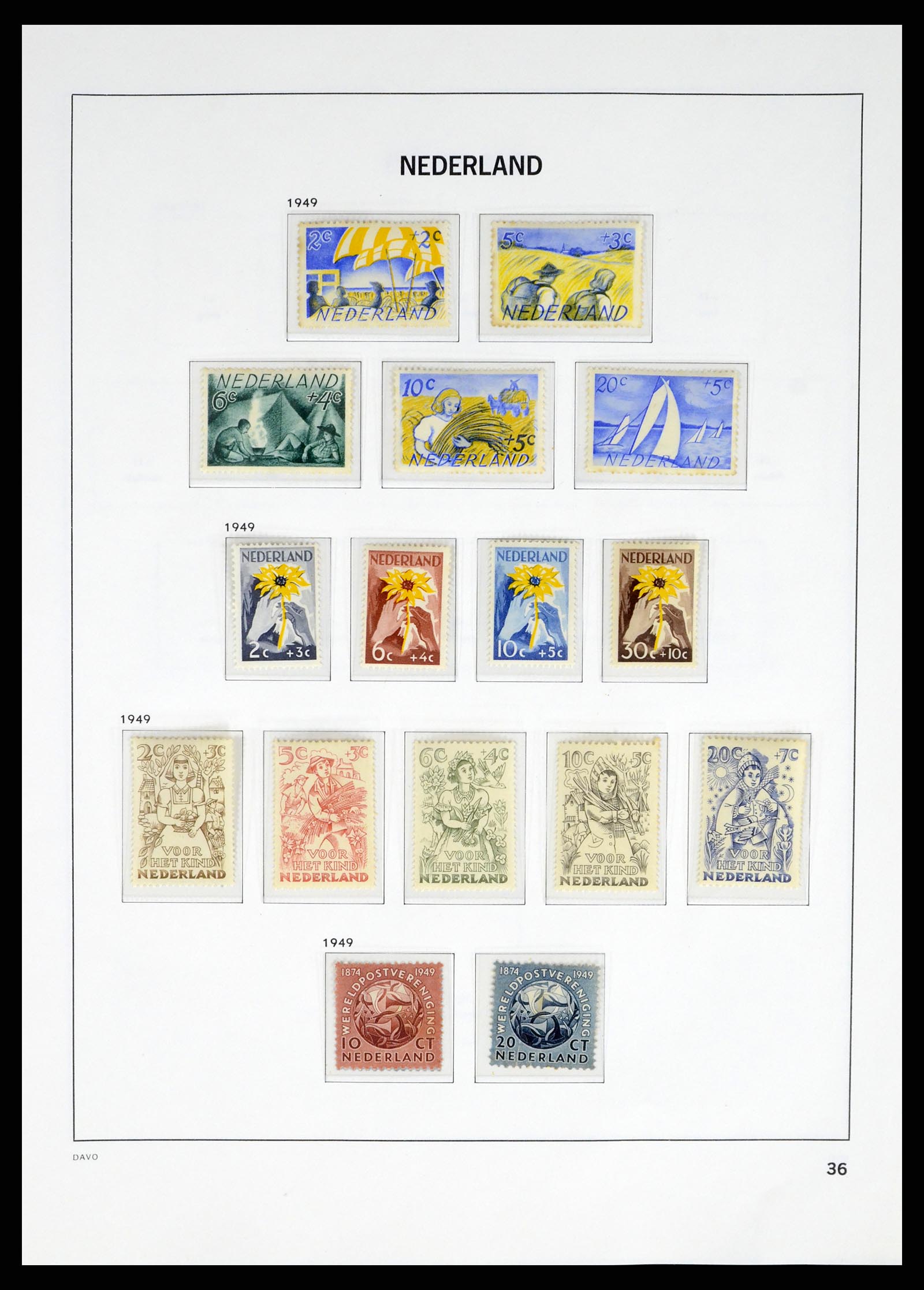 37672 033 - Postzegelverzameling 37672 Nederland 1864-1975.