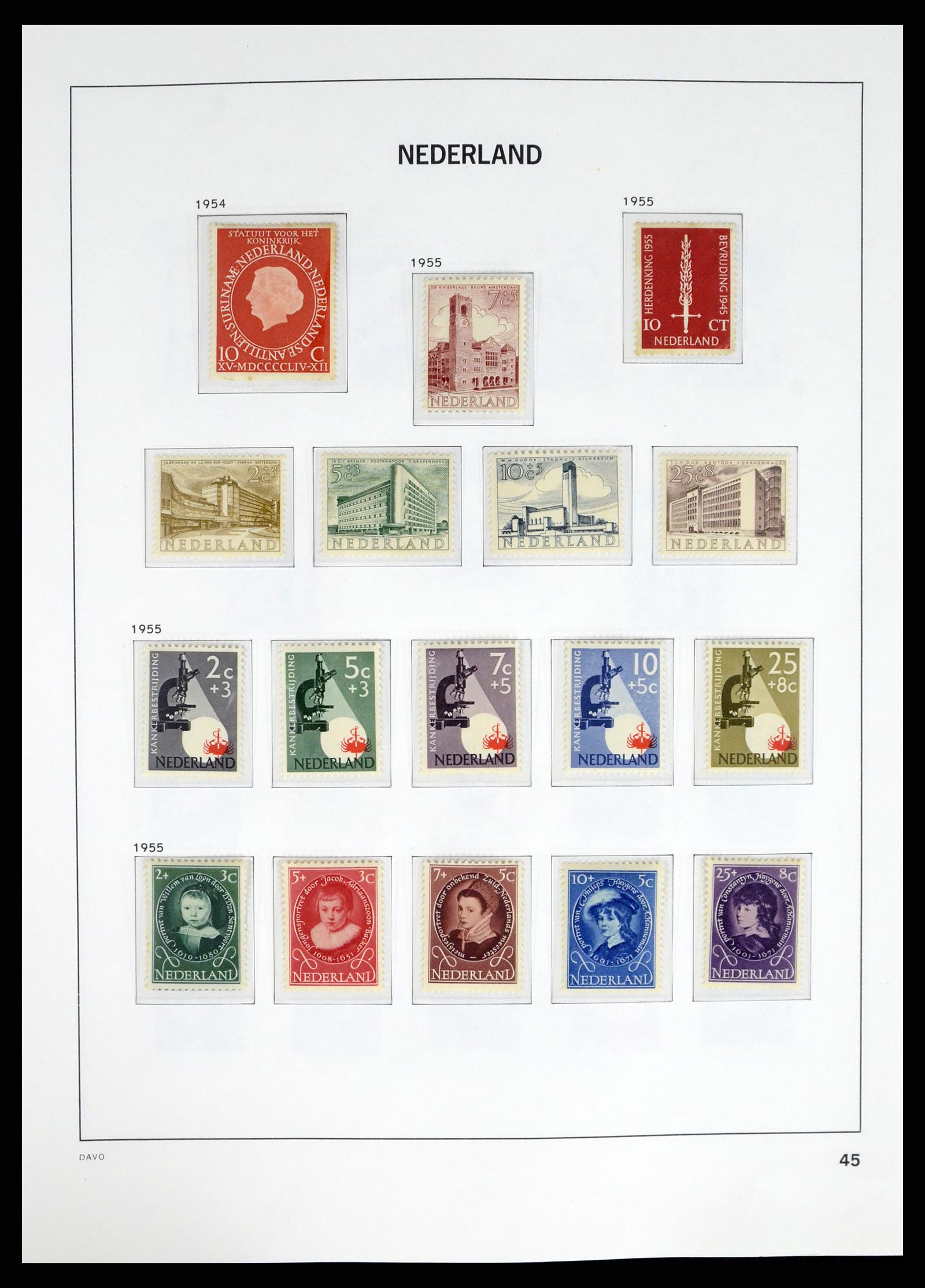 37672 041 - Postzegelverzameling 37672 Nederland 1864-1975.