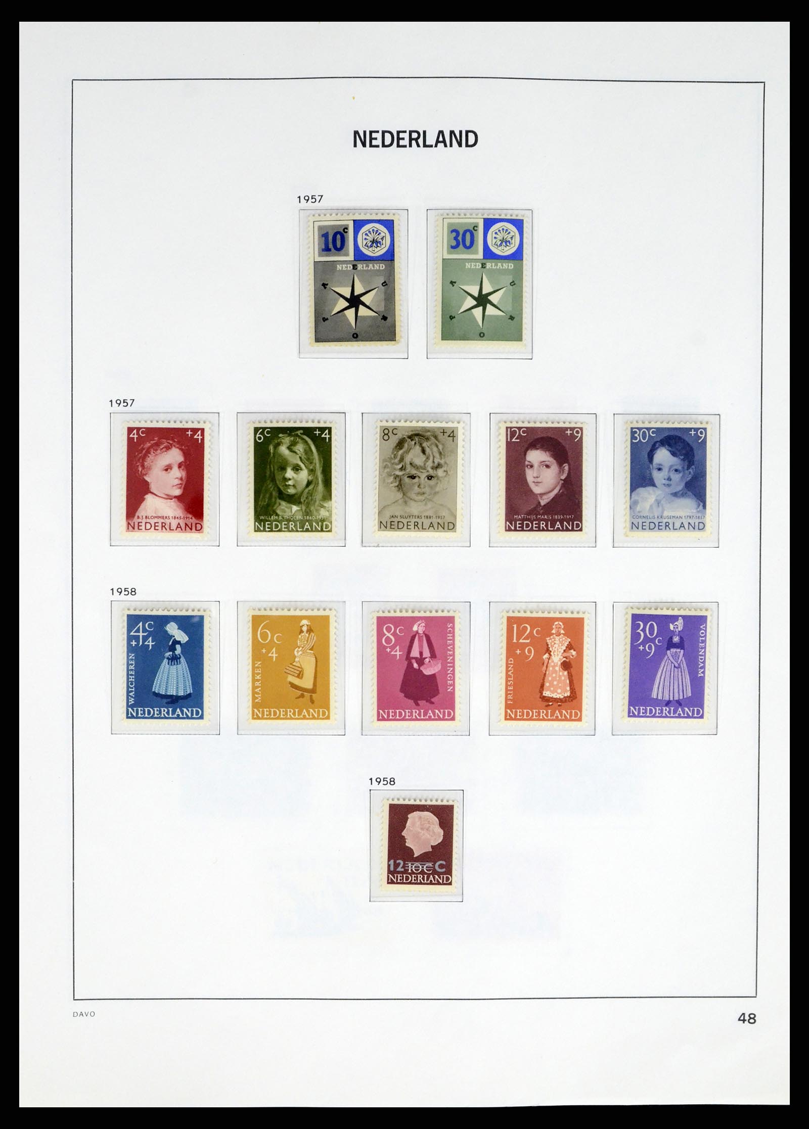 37672 044 - Postzegelverzameling 37672 Nederland 1864-1975.