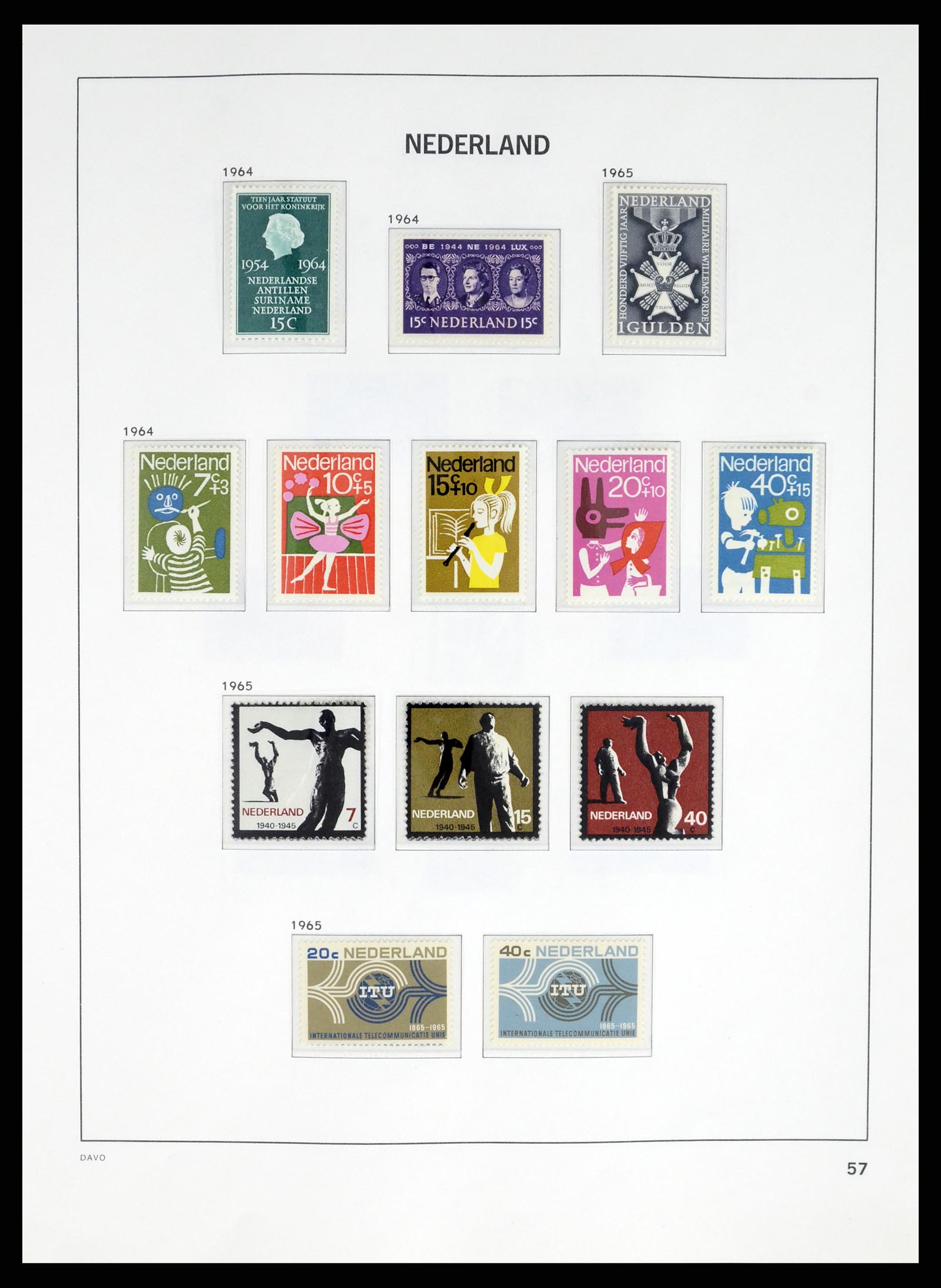 37672 053 - Postzegelverzameling 37672 Nederland 1864-1975.