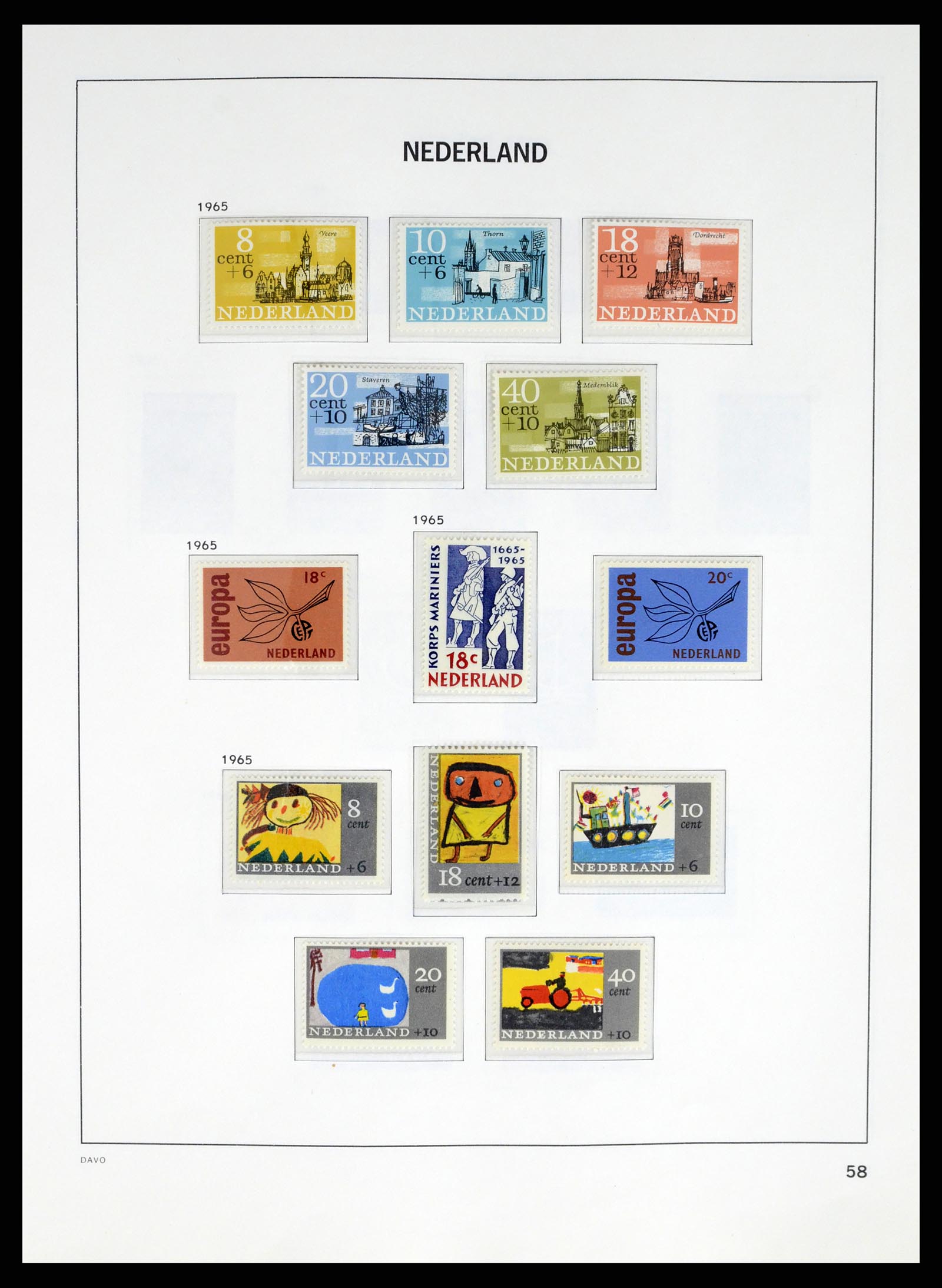 37672 054 - Postzegelverzameling 37672 Nederland 1864-1975.