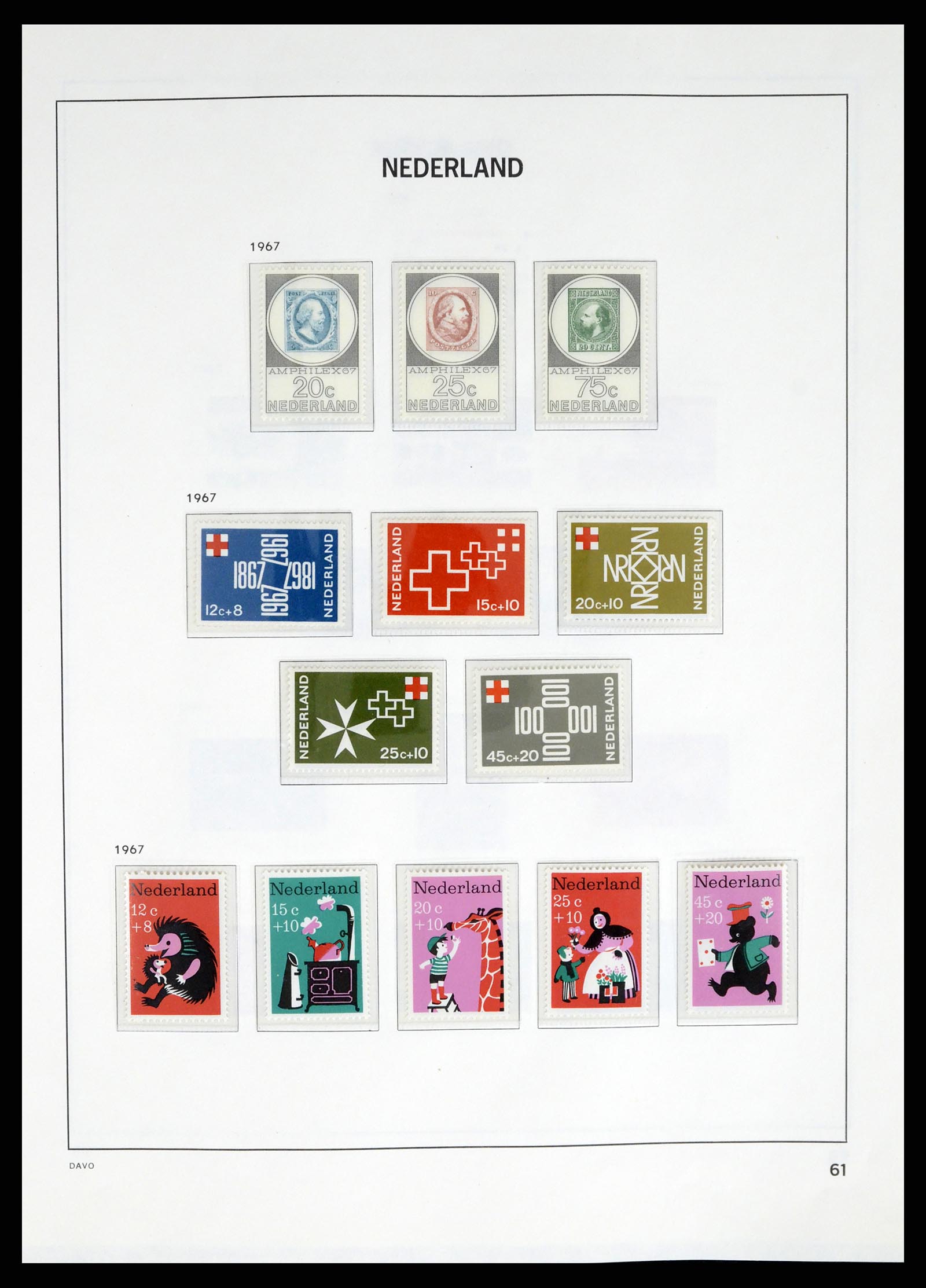 37672 057 - Postzegelverzameling 37672 Nederland 1864-1975.