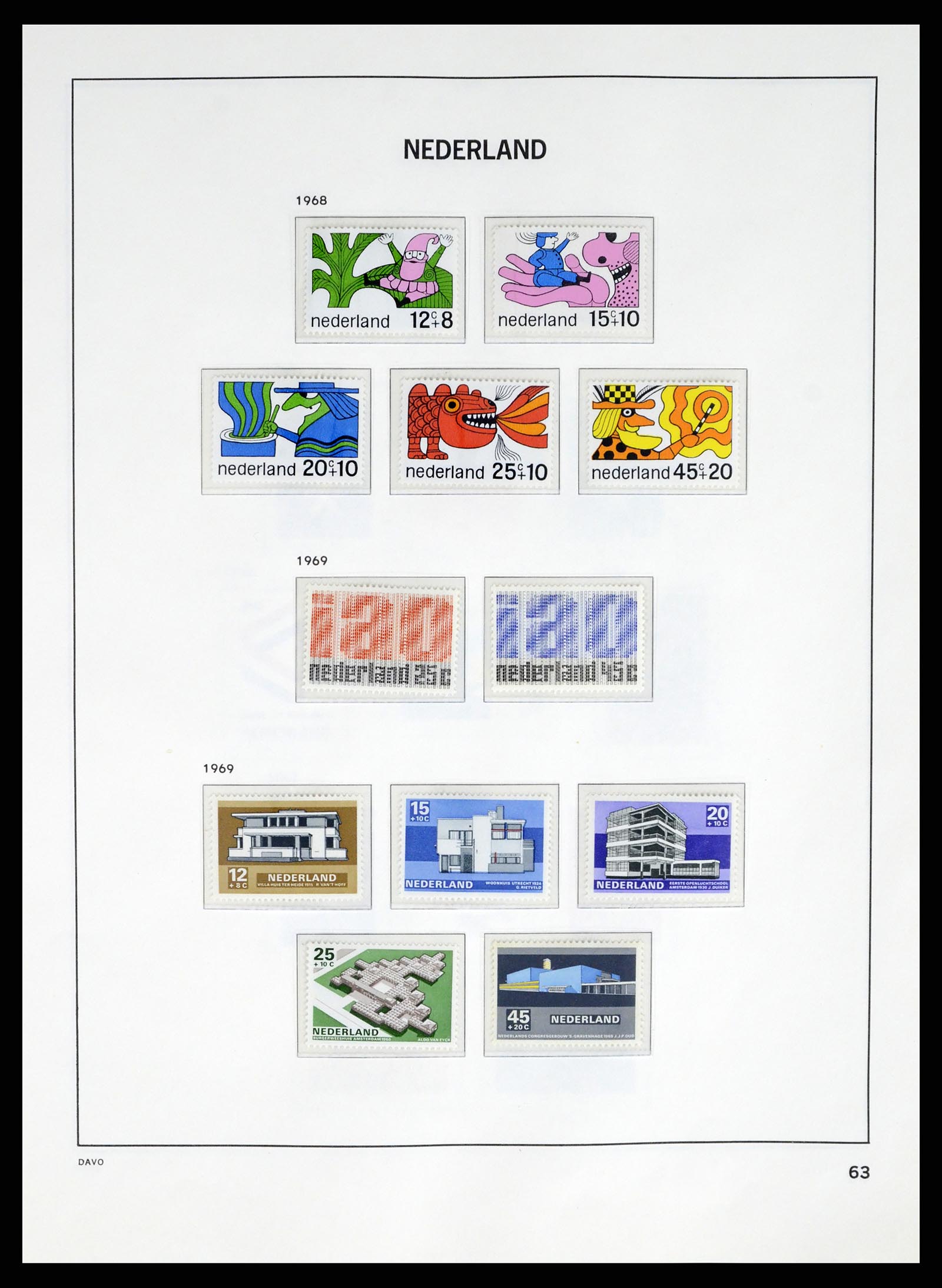 37672 059 - Postzegelverzameling 37672 Nederland 1864-1975.